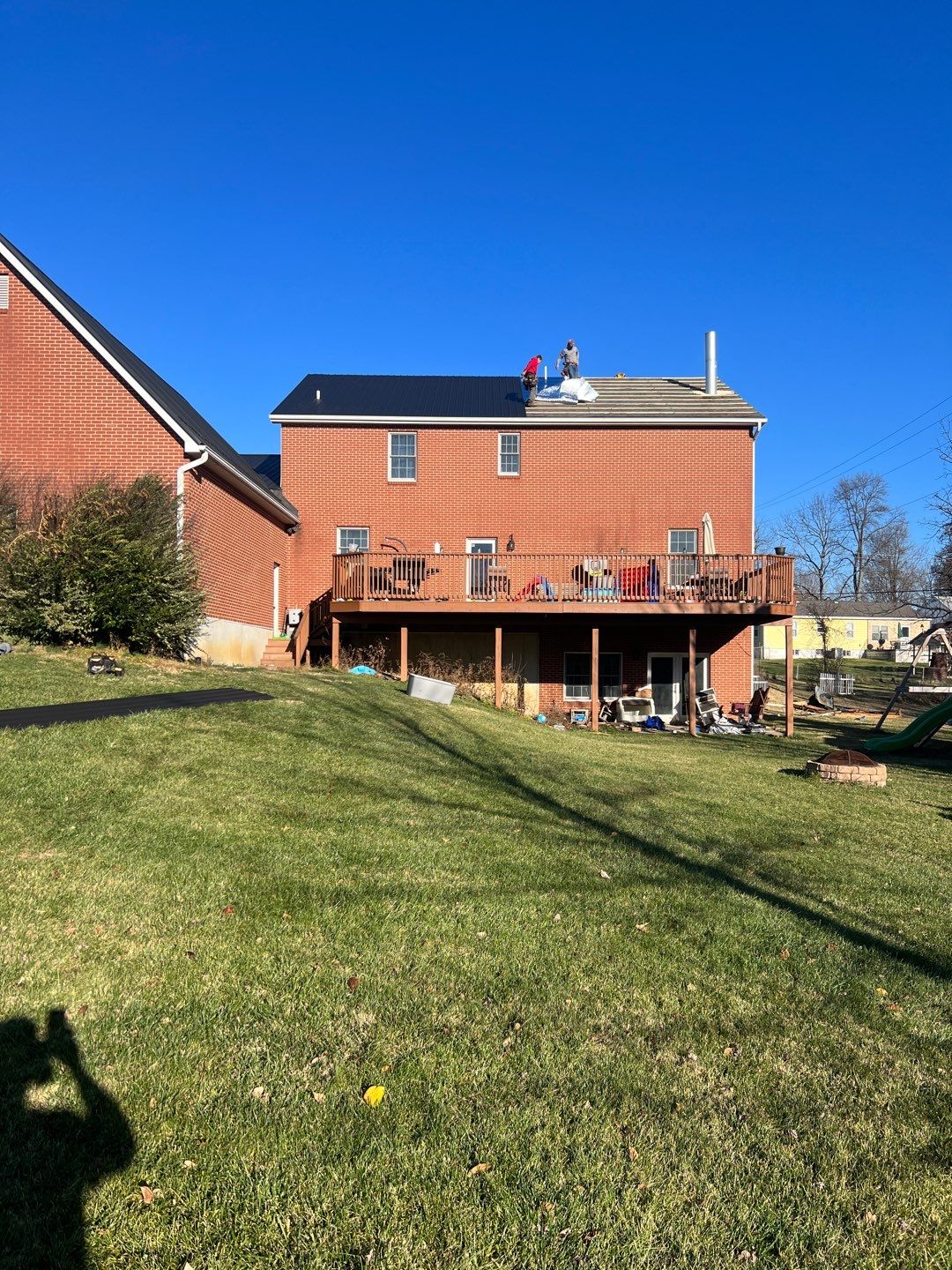 Residential Roofing Installation using Performance Panel Metal - Frost Black by RoofX 