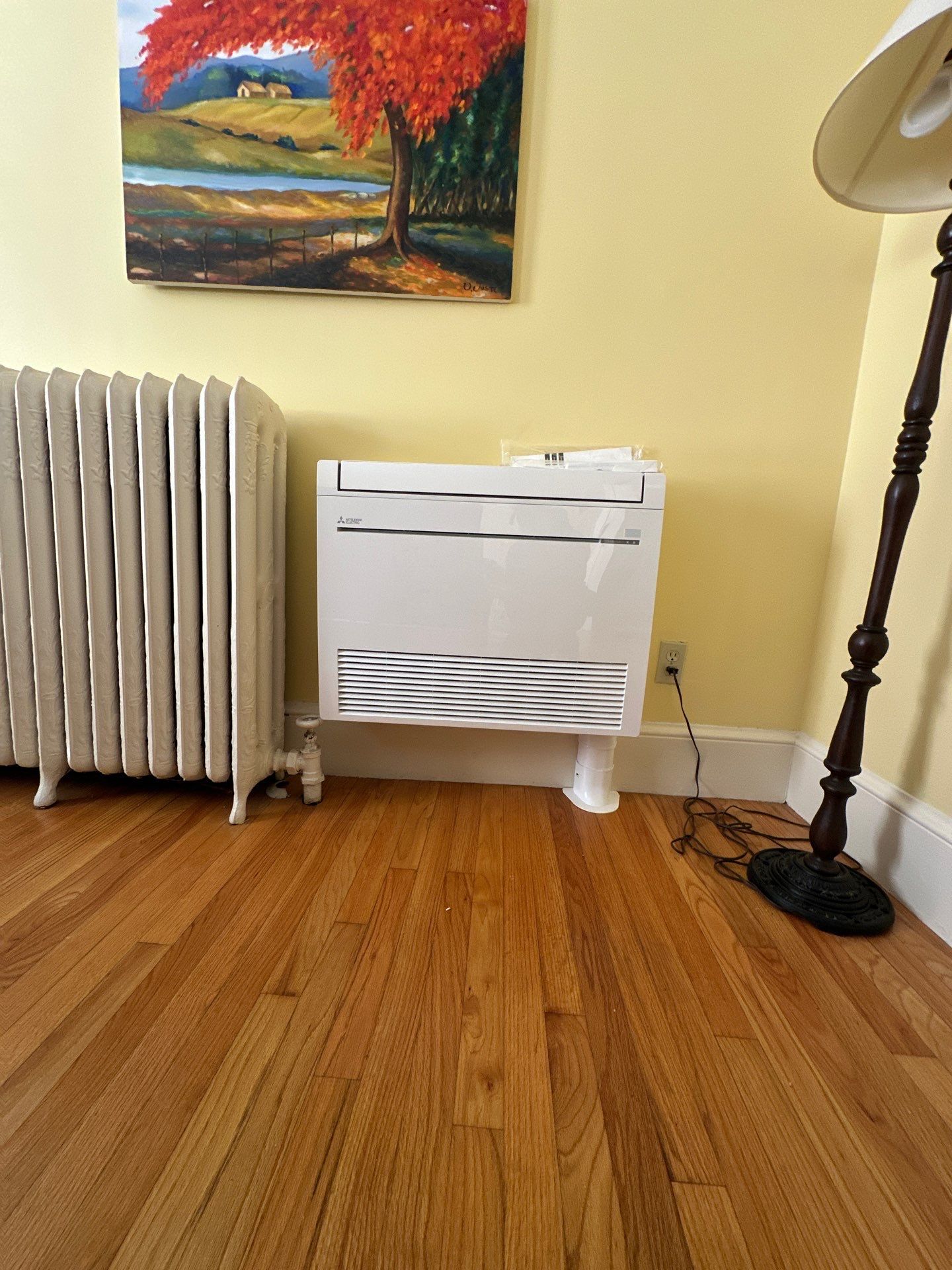 Mitsubishi 6 zone ductless installation by Ocean State Air Solutions