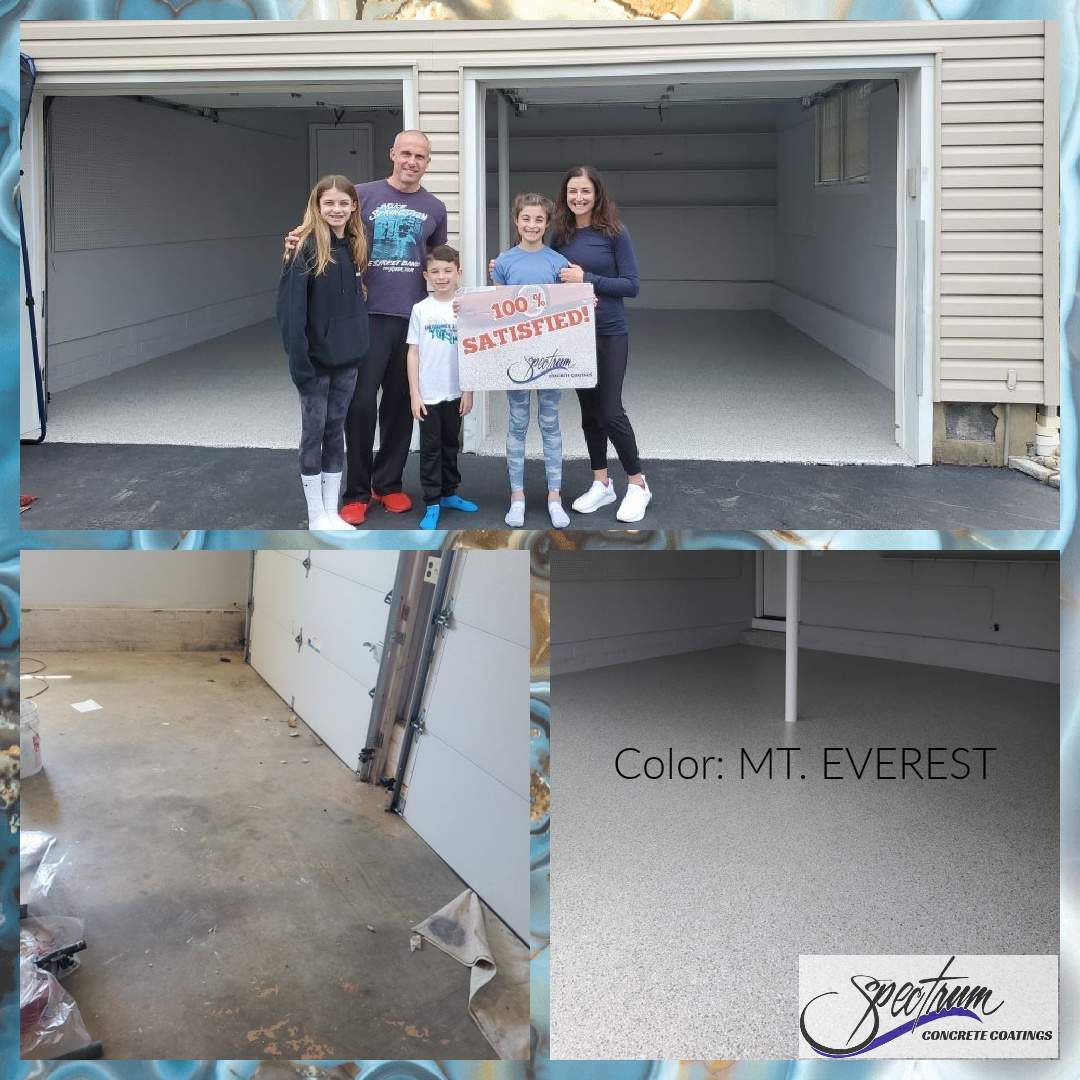 Garage Floor in Mt. Everest, Walls/Ceiling in White by Spectrum Painting, LLC