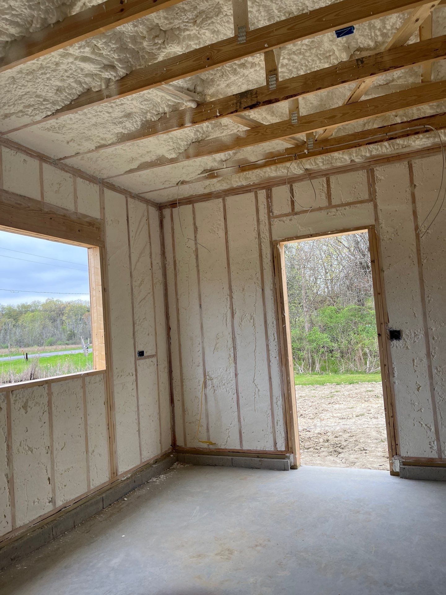 New Construction using open cell spray foam by NYS Foam & Energy