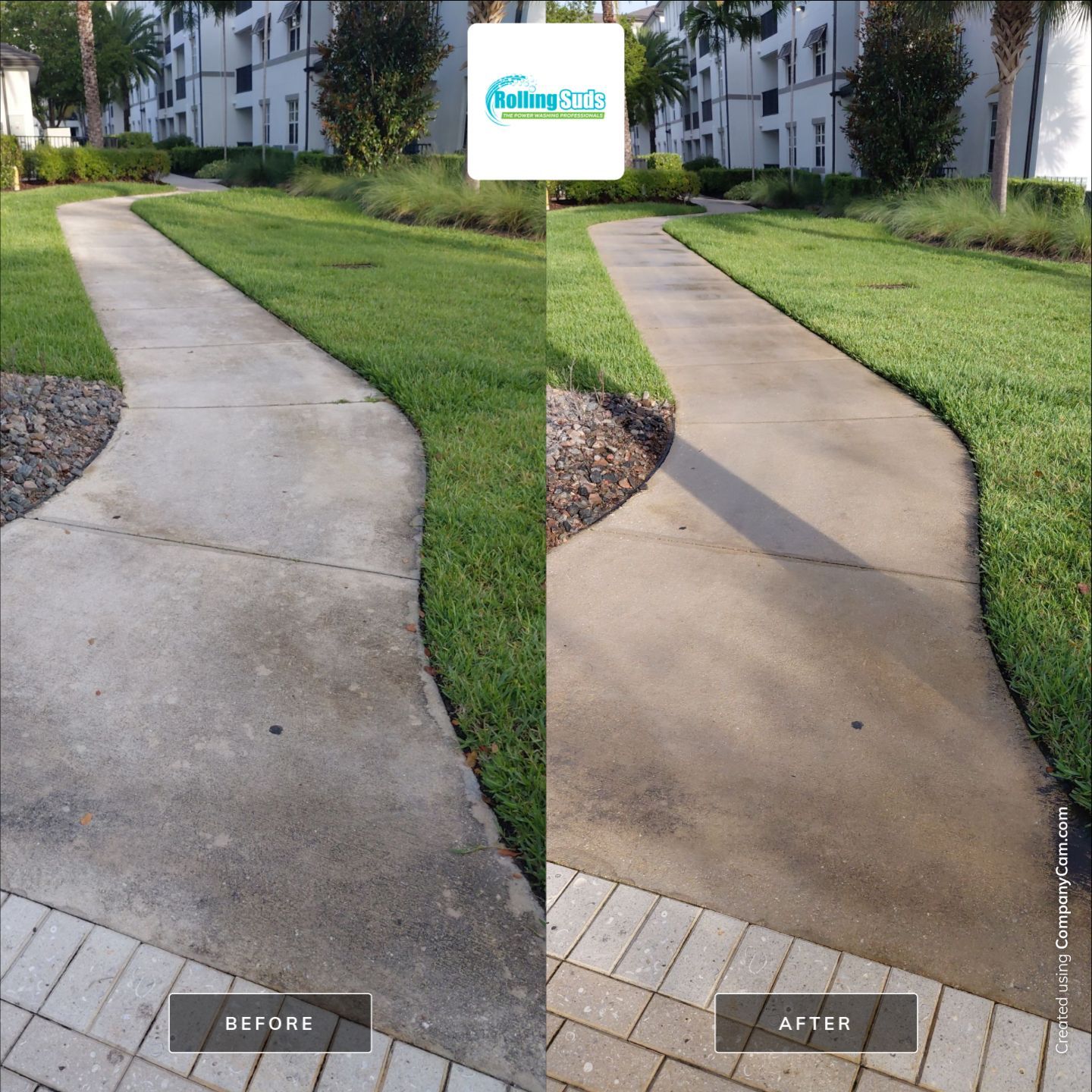 Apartment Flat Work by Rolling Suds Power Washing of Naples - Fort Myers