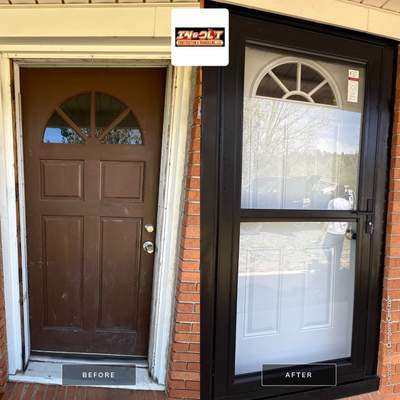 Exterior door & storm door installation