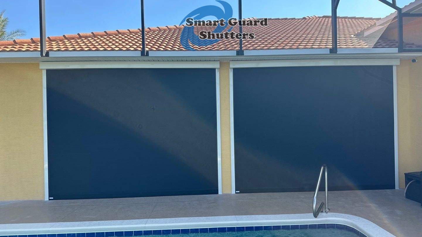 Motorized Ultrashield Hurricane Screen by Smart Guard Shutters