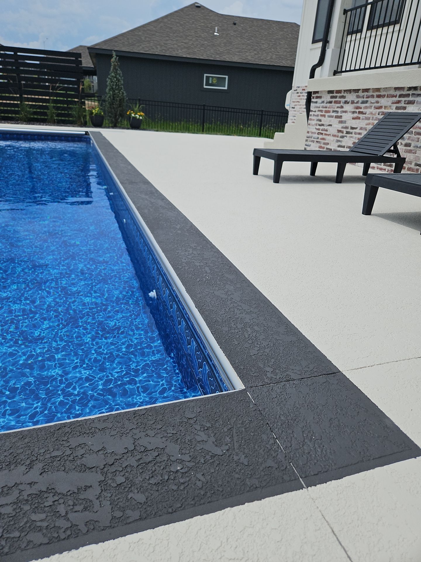 KCMO--Sundek Classic Texture Resurfacing--Bone White by Big Red Decorative Concrete, LLC