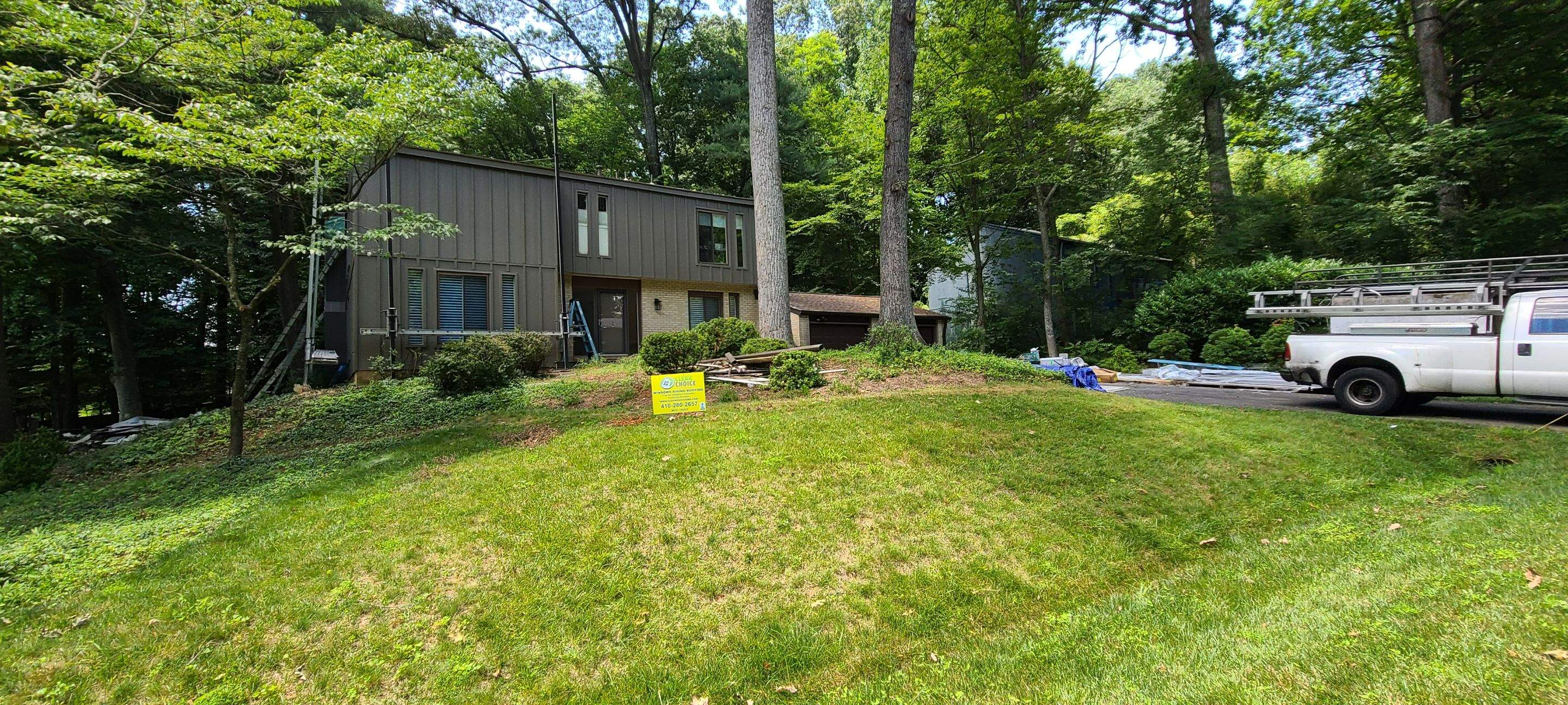 James Hardie Board and Batten Siding and ProVia entry door by Window Depot of Annapolis