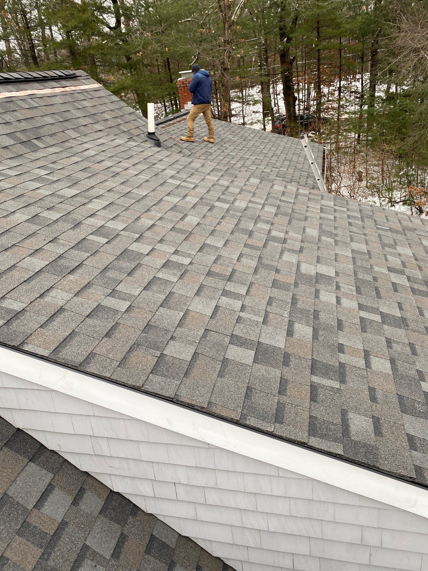 Carlisle Roofing Installation using Owens Corning Shingles and Copper by Mighty Dog Roofing of Greater Middlesex County