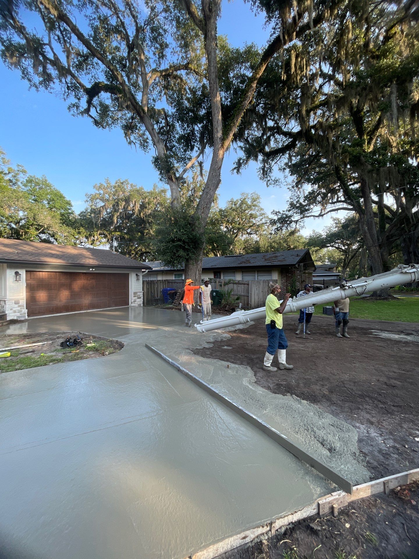 Concrete Driveway Replacement and Expansion in Orange Park by Burlington Concrete & Asphalt Inc