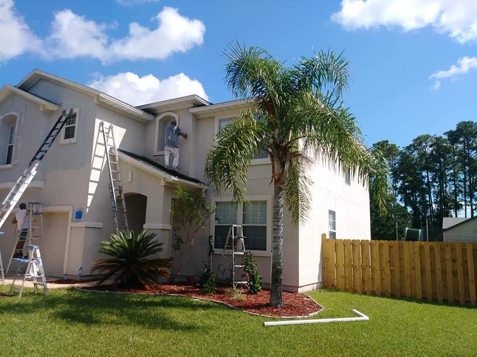 Jacksonville FL 32225 Exterior Stucco Painting and Repair Project by A New Leaf Painting, LLC
