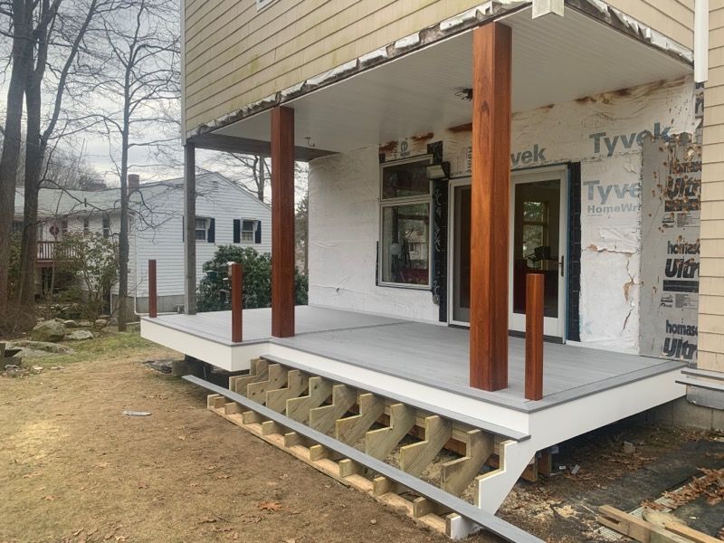 Deck project in Milford, MA by UBrothers Construction