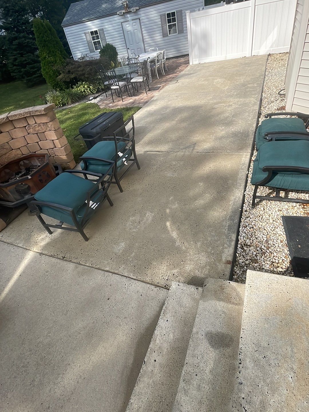 Amazing transformation-House SoftWash & concrete Cleaning by SJ Exterior