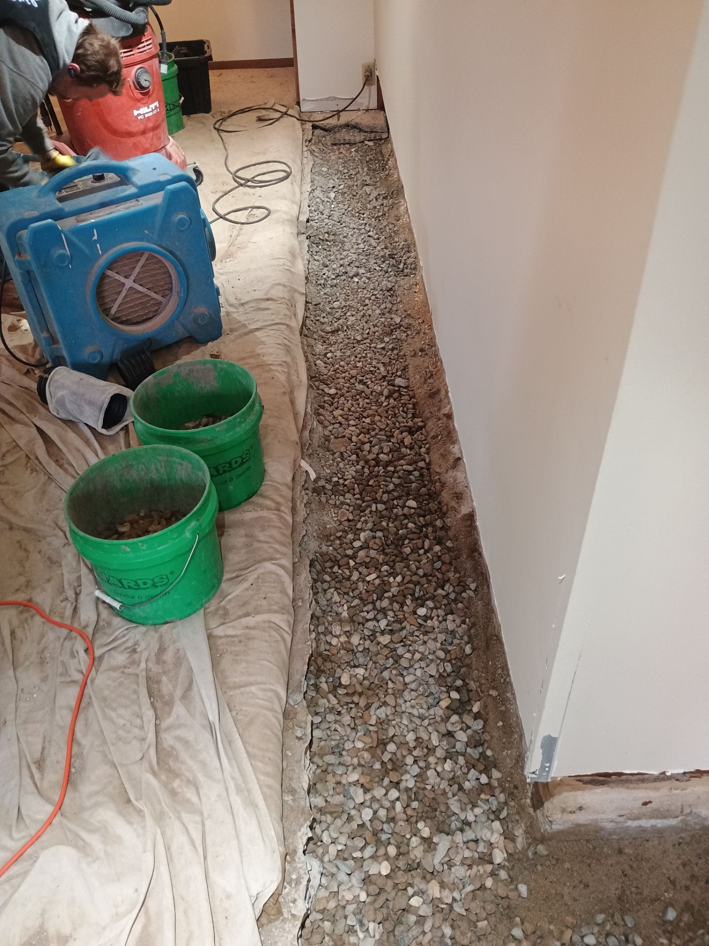 Completing the Connection for Lisa's Drain Tile System by Waterproofing Northeast