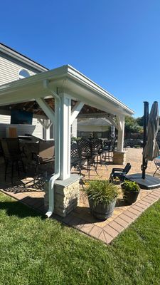 New Pavilion Gutter Installation