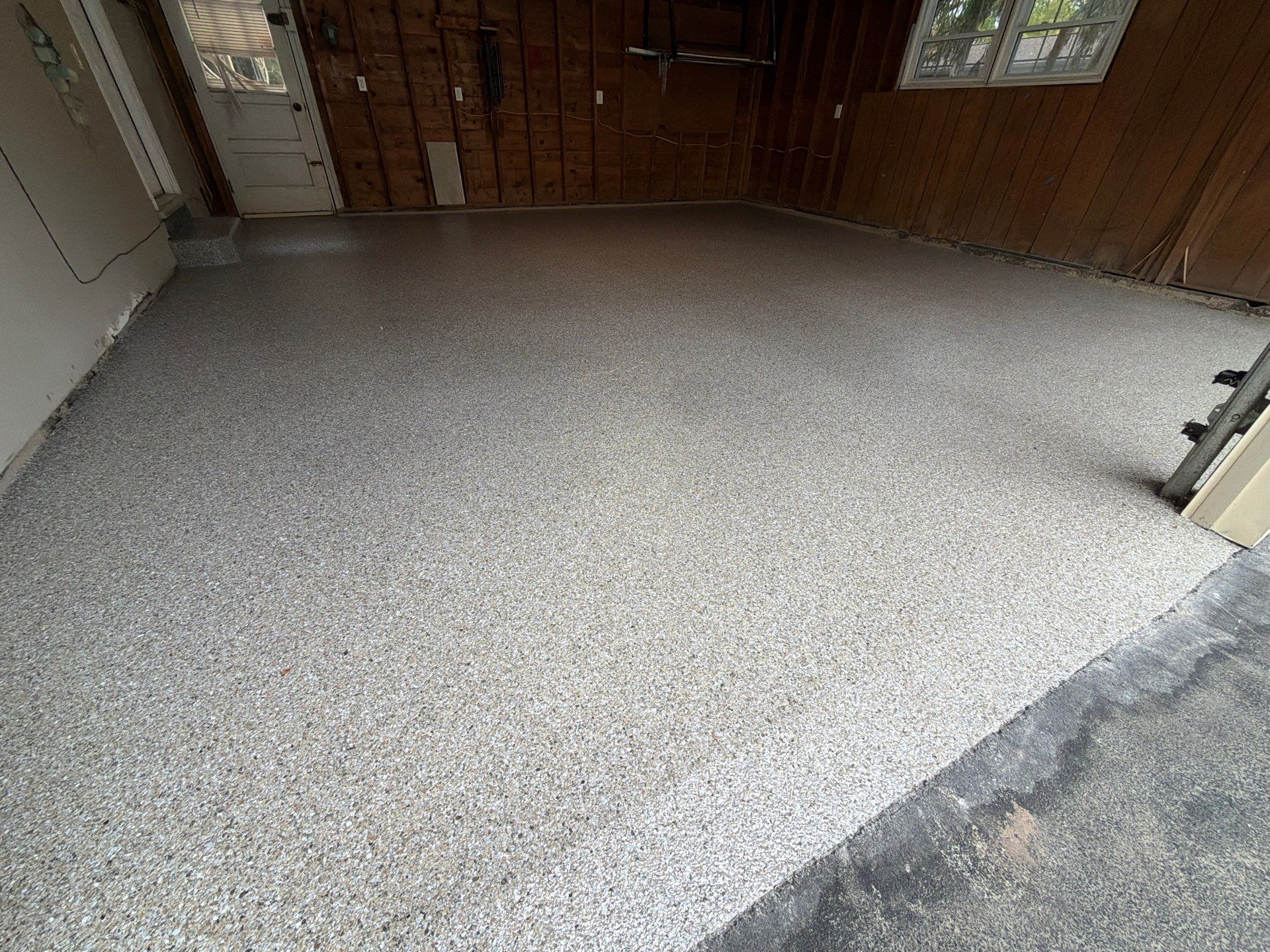 Vintage Shalestone Garage Coating by NG Masonry & Construction LLC