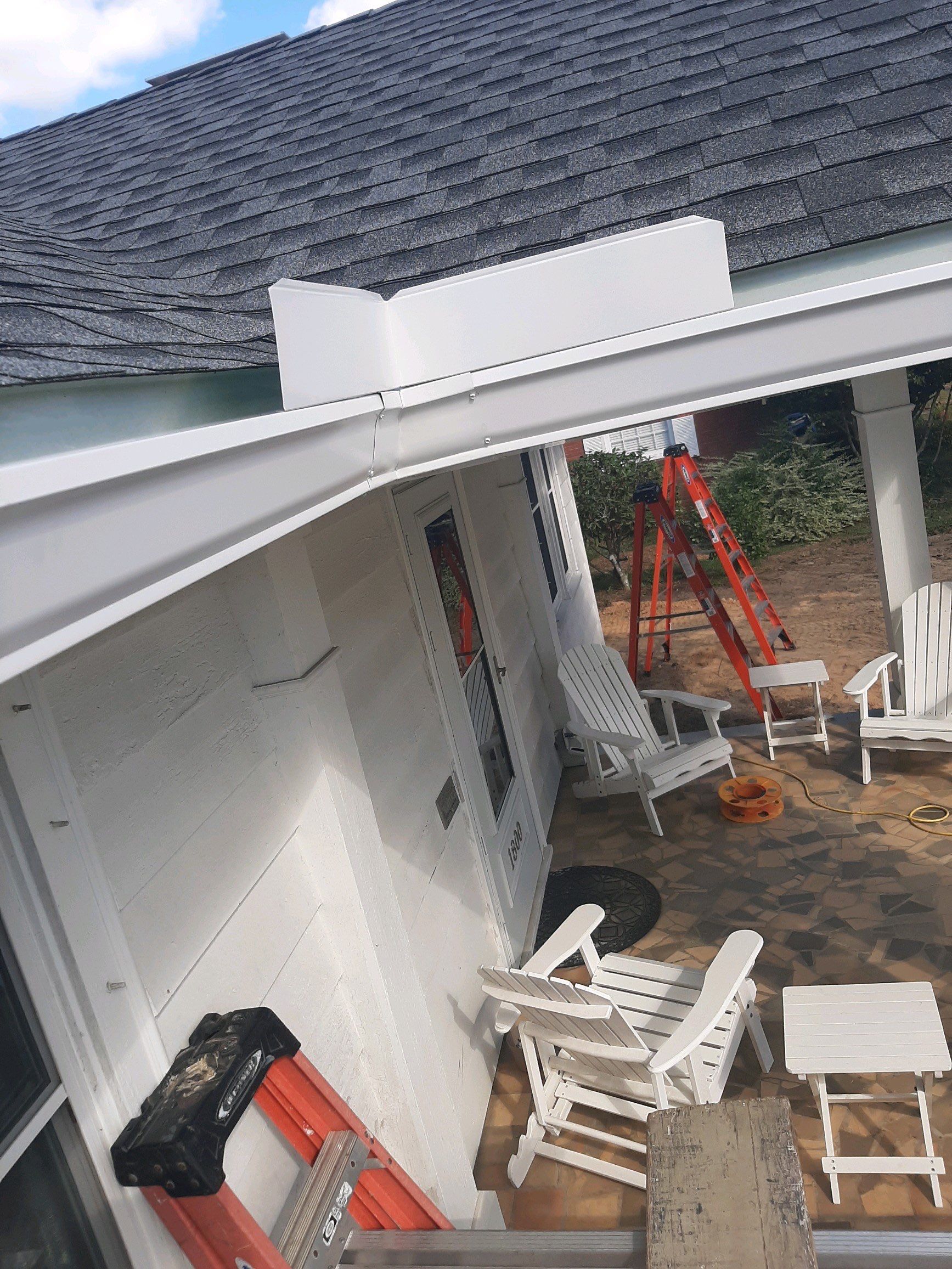 Gutter Installation using K-Style Seamless Gutters and Gutter Leaf Guards by Gutter Professors
