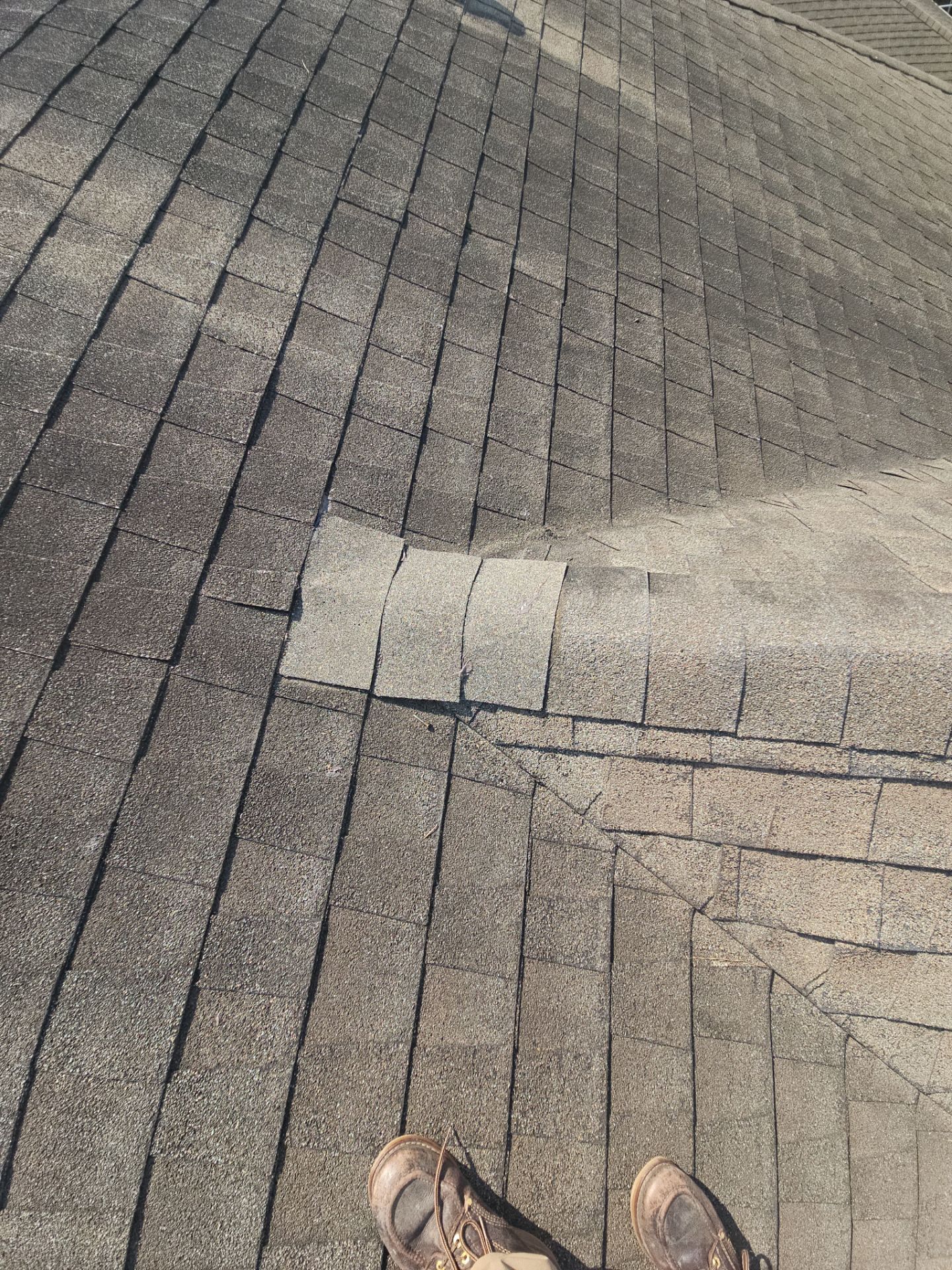 Hail Damage using Owen's Corning Duration (Lifetime) Shingles by Roof Repair Company