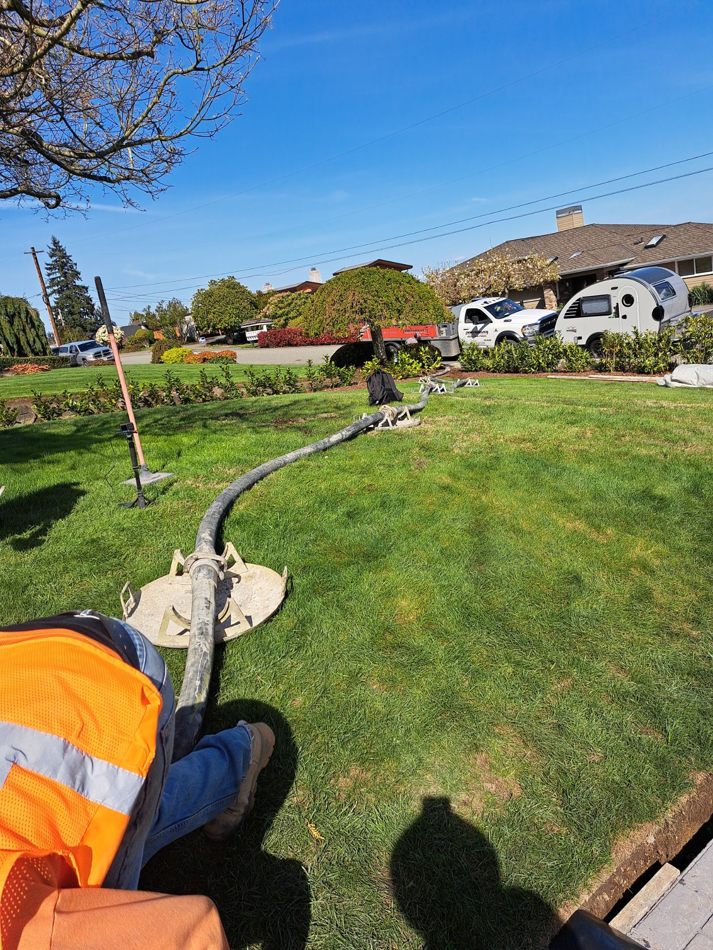John | Stamped Concrete Driveway Makeover by Jireh Asphalt & Concrete Inc 