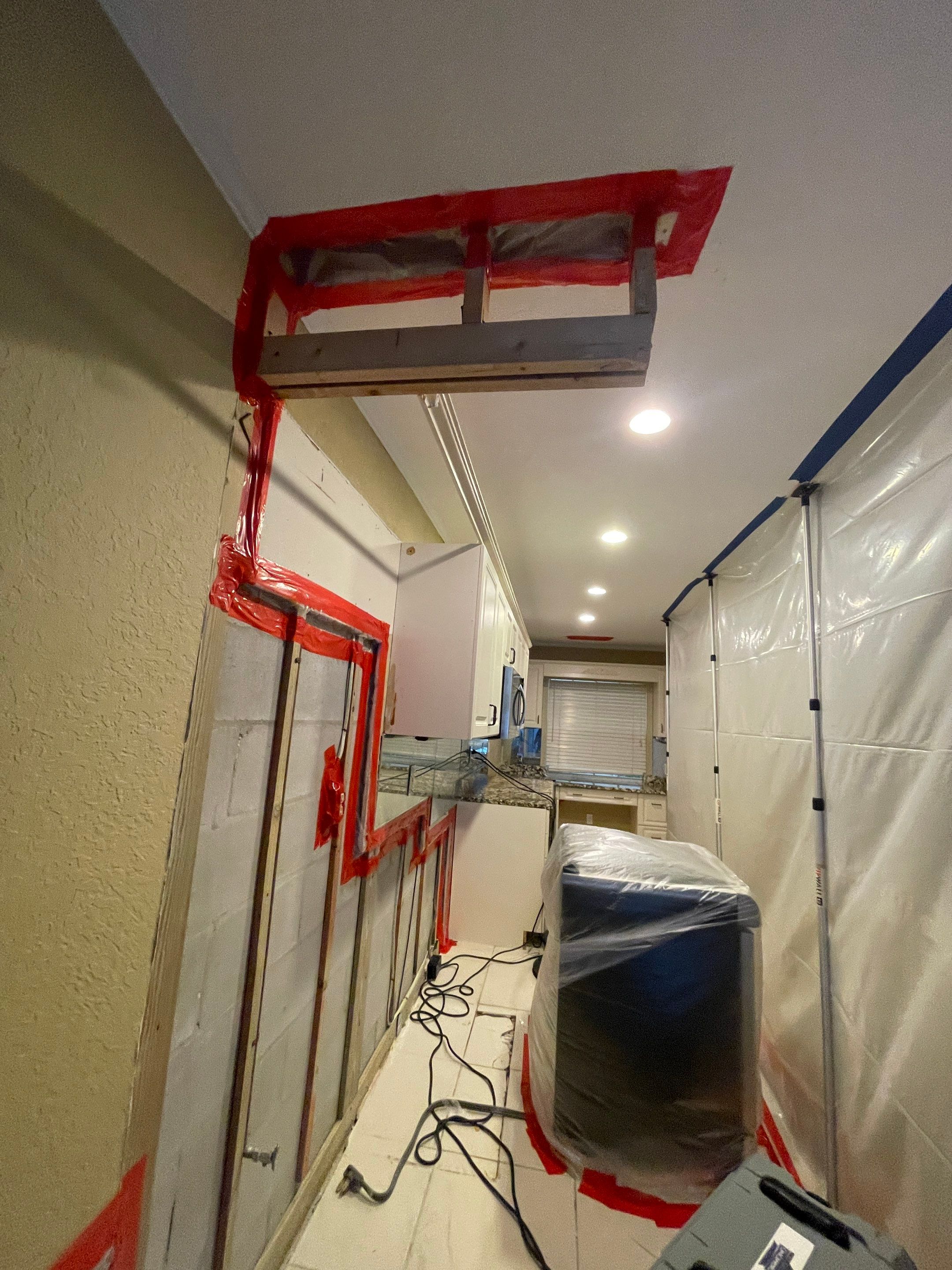 Mold remediation and rebuild of kitchen and living areas by Bay Coast Restoration 