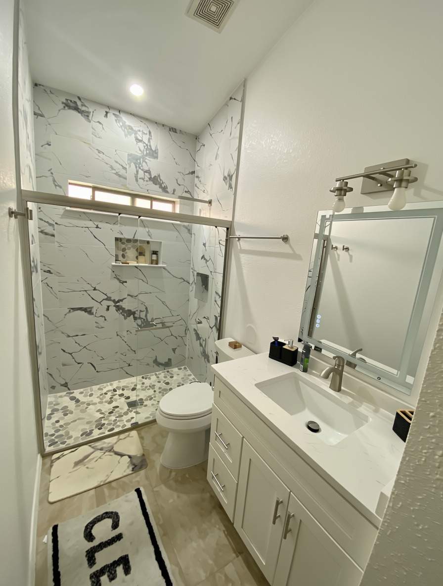 Modern Kitchen and Master Bathroom Renovation in El Paso by SC Remodeling