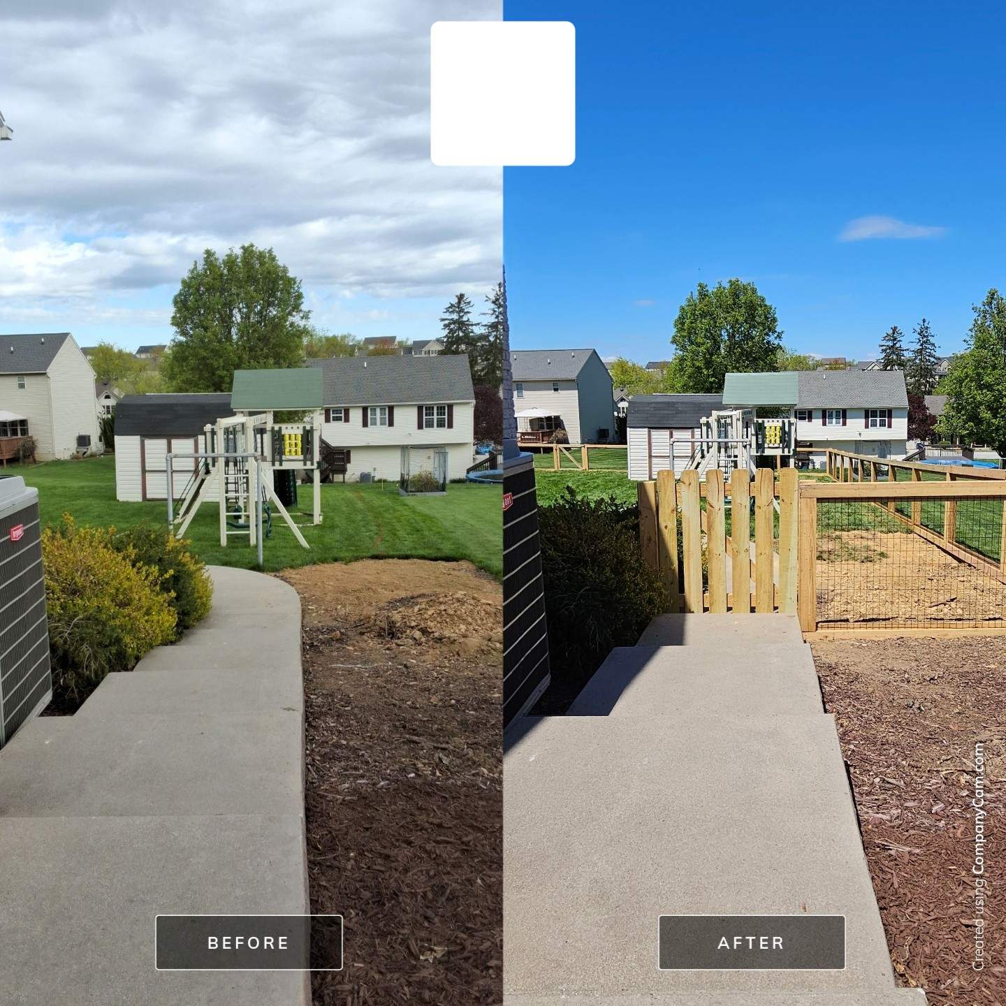 Picture Frame with Black Coated Wire by Kingdom Fence & Supply