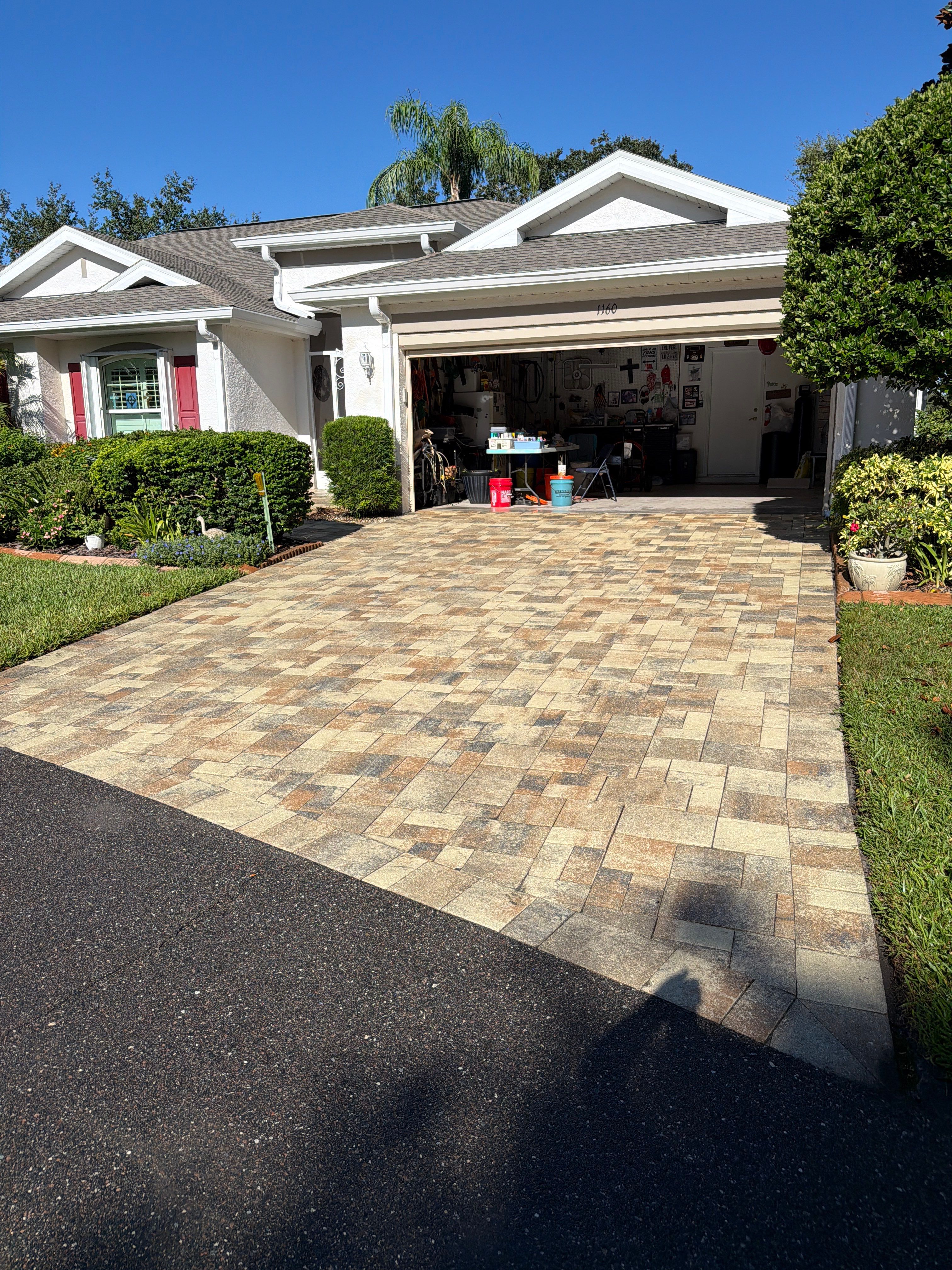 Sun City Center Driveway and Walkway Paver Sealing Project by Supreme Paver Experts