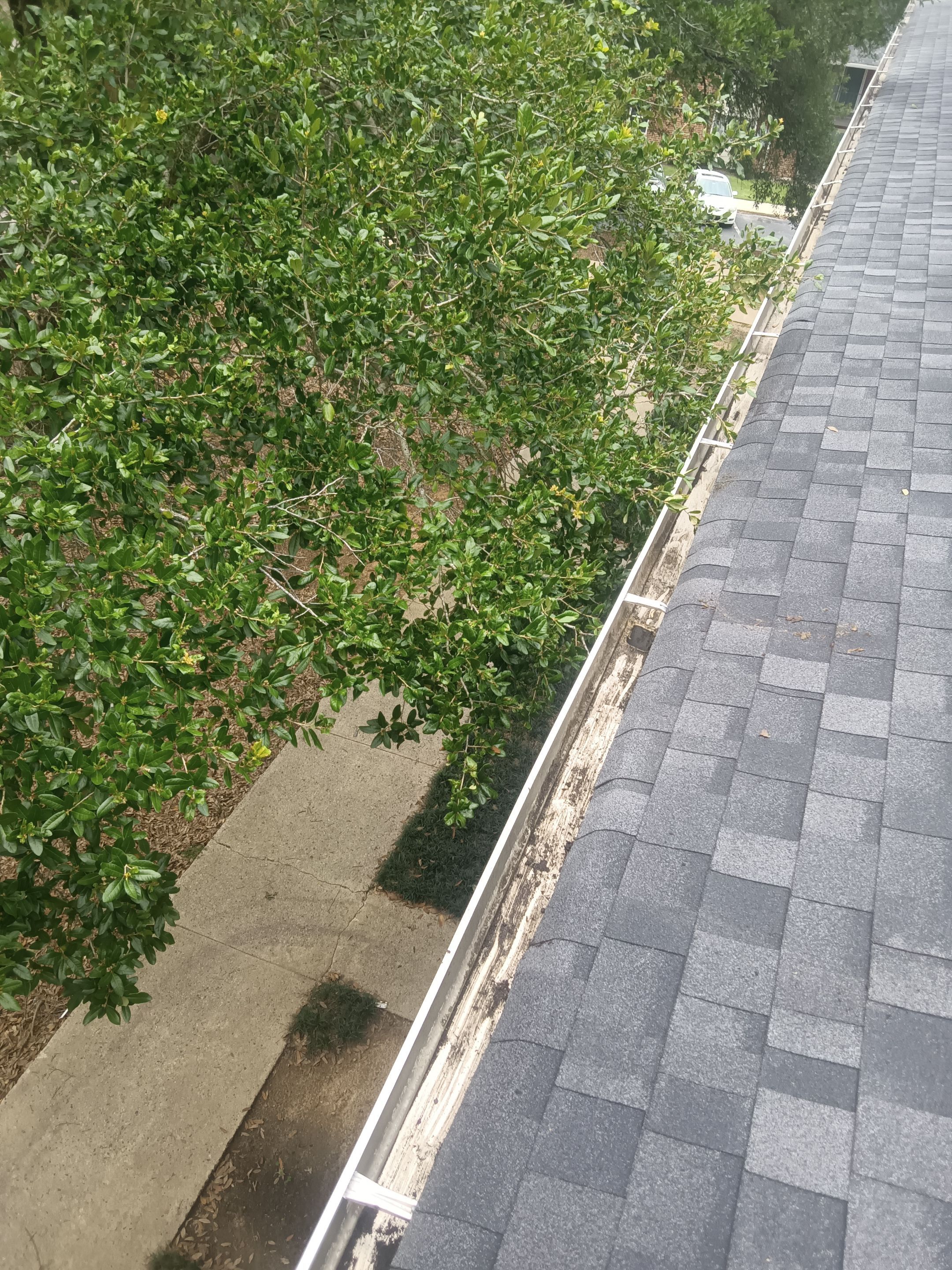 Commercial gutter cleaning Columbia, after photo with clean gutters