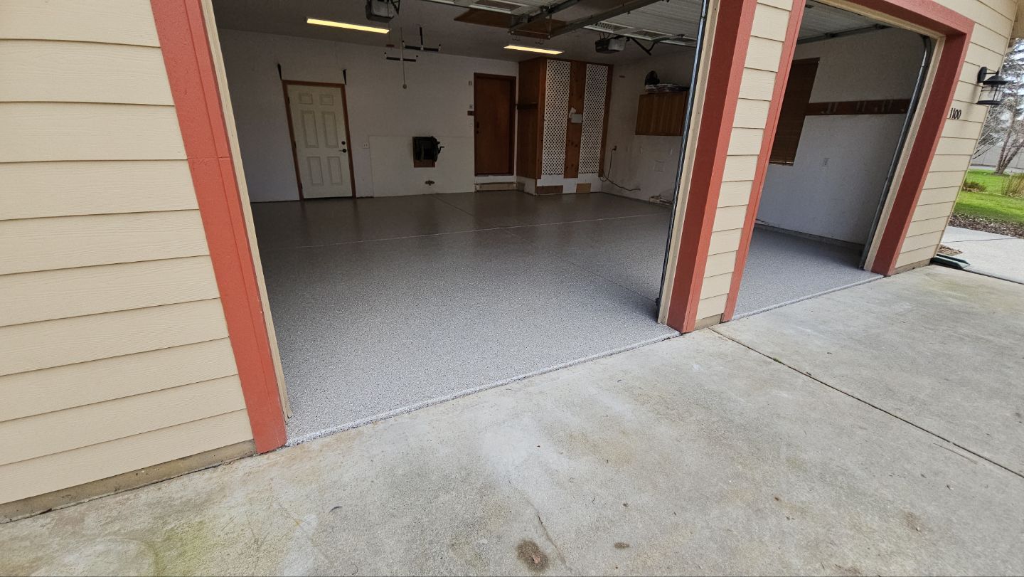Garage Remodel using Claystone Hybrid by Croc Coatings, LLC