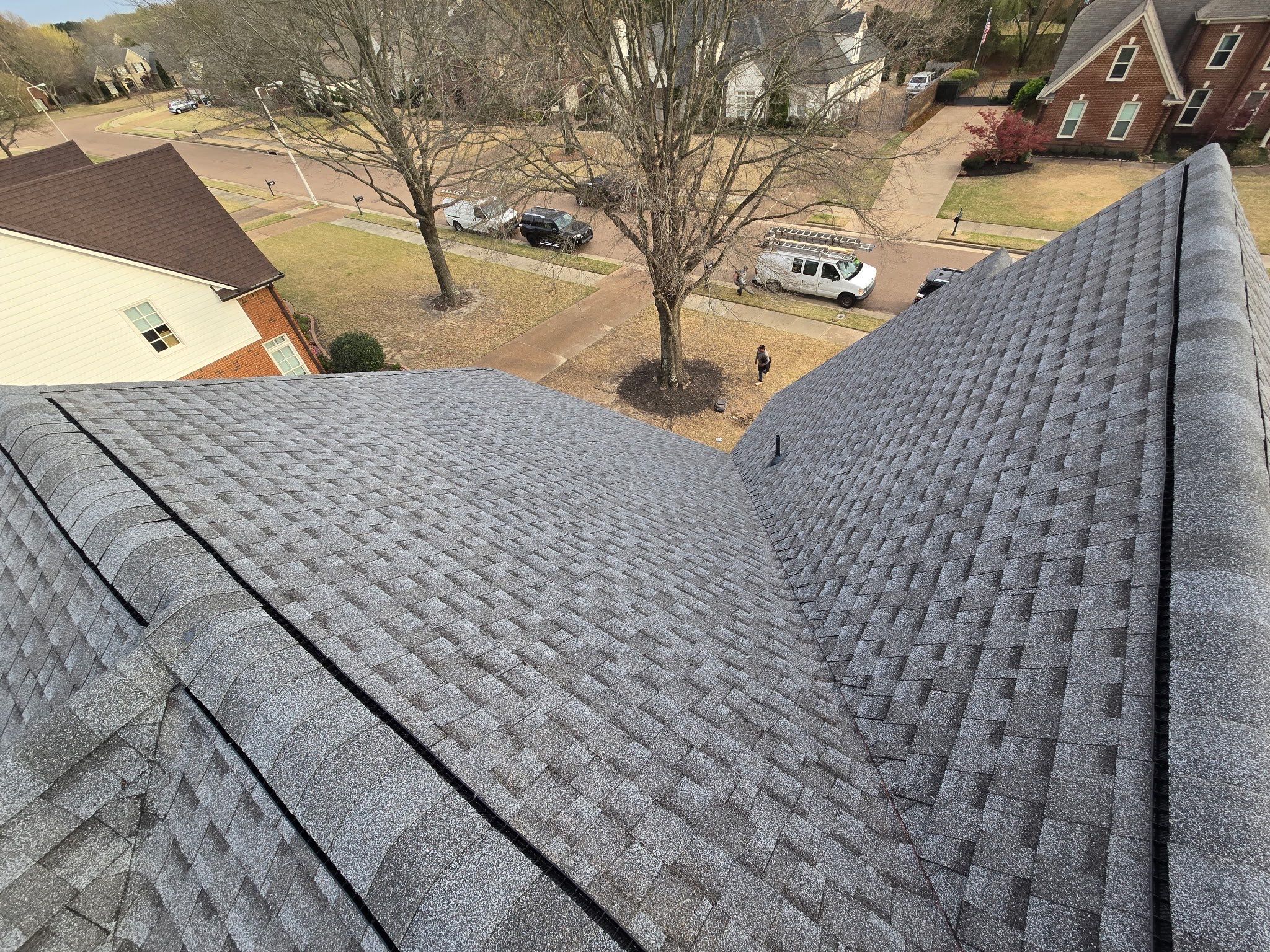 Germantown Roof Replacement Featuring GAF Timberline HDZ Shingles and New Gutter System in Germantown by Revival Roofing Services