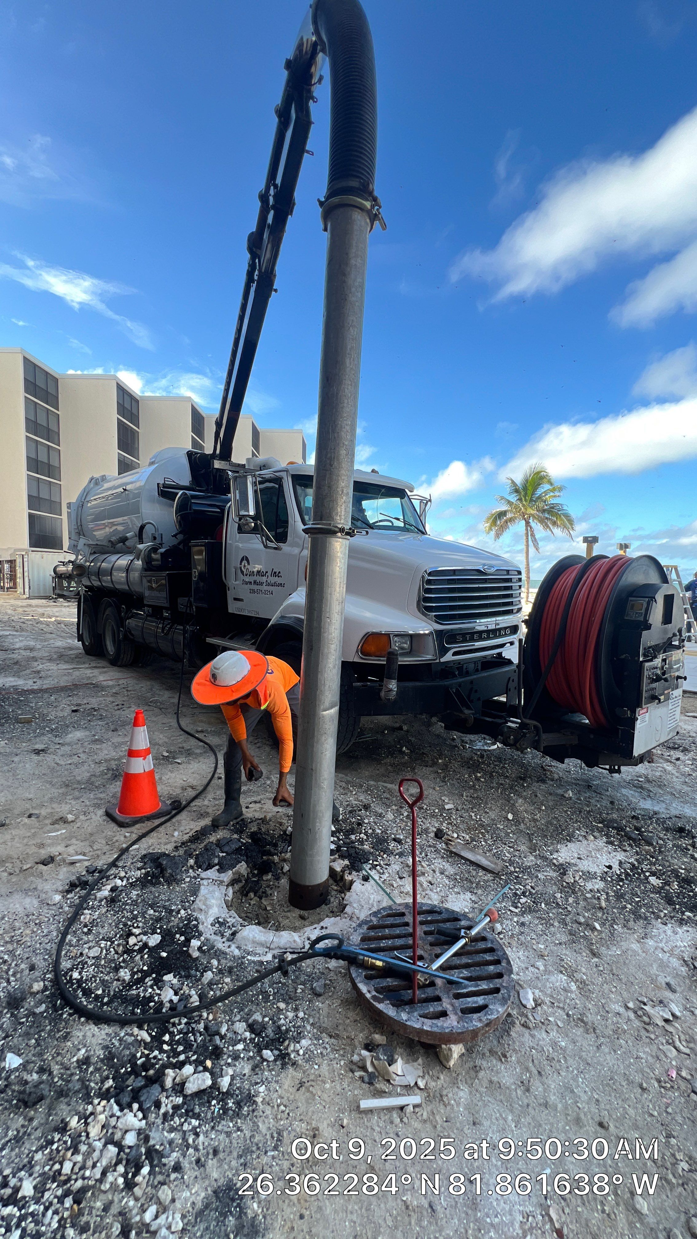Little Hickory Island Condo Catch Basin Cleanout by Don Mar, Inc. Storm Water Solutions