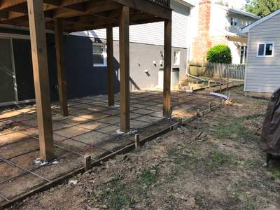 Exterior Repair using Concrete Pad/ walkway