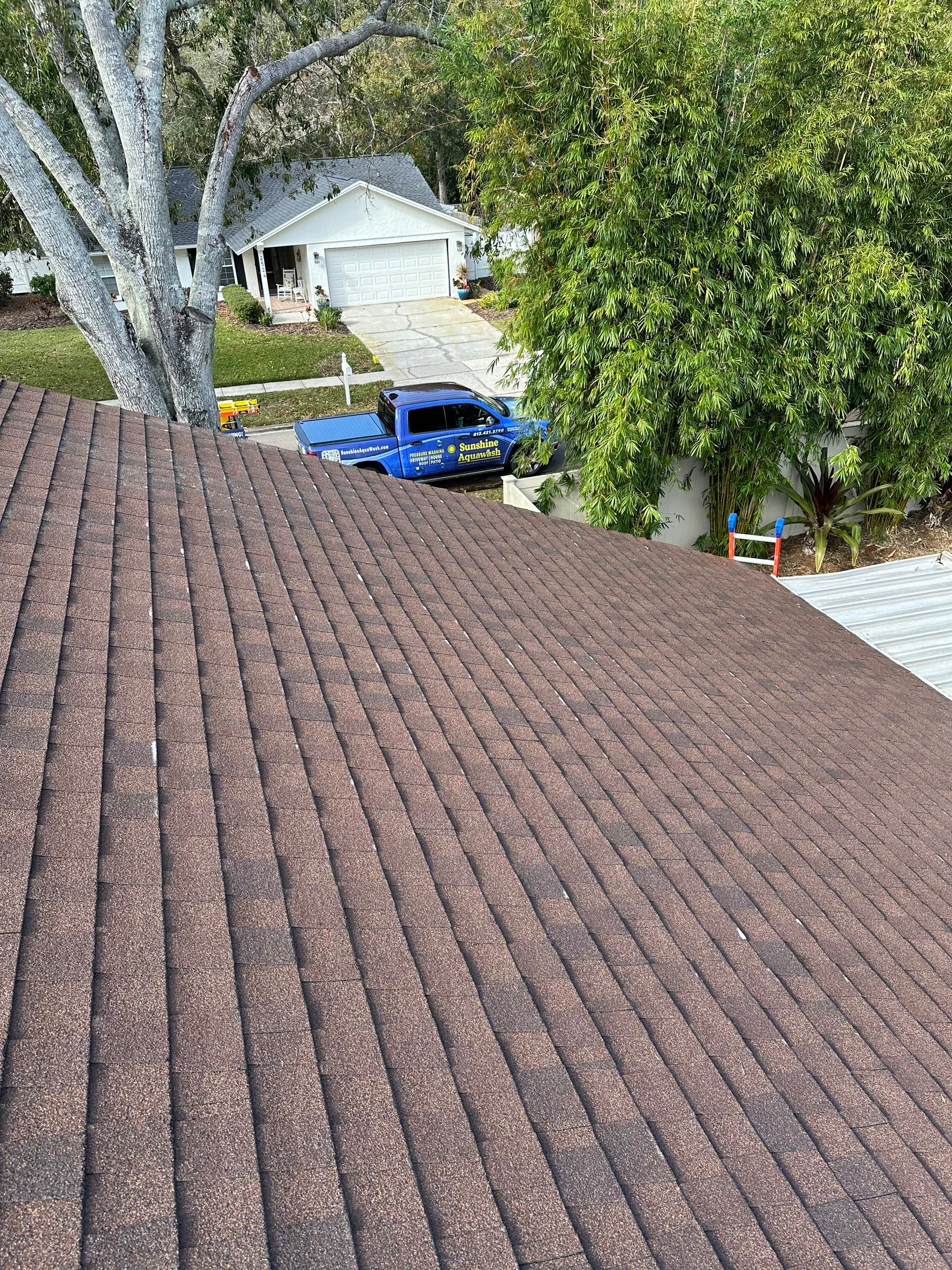 Roof Cleaning Service & Travertine Paver Cleaning by Sunshine AquaWash