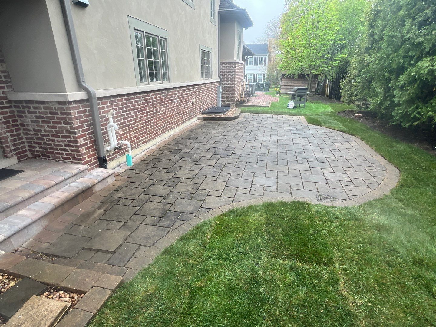 bluestone using Algaecide, soft wash soap by Northern Power Washing LLC.