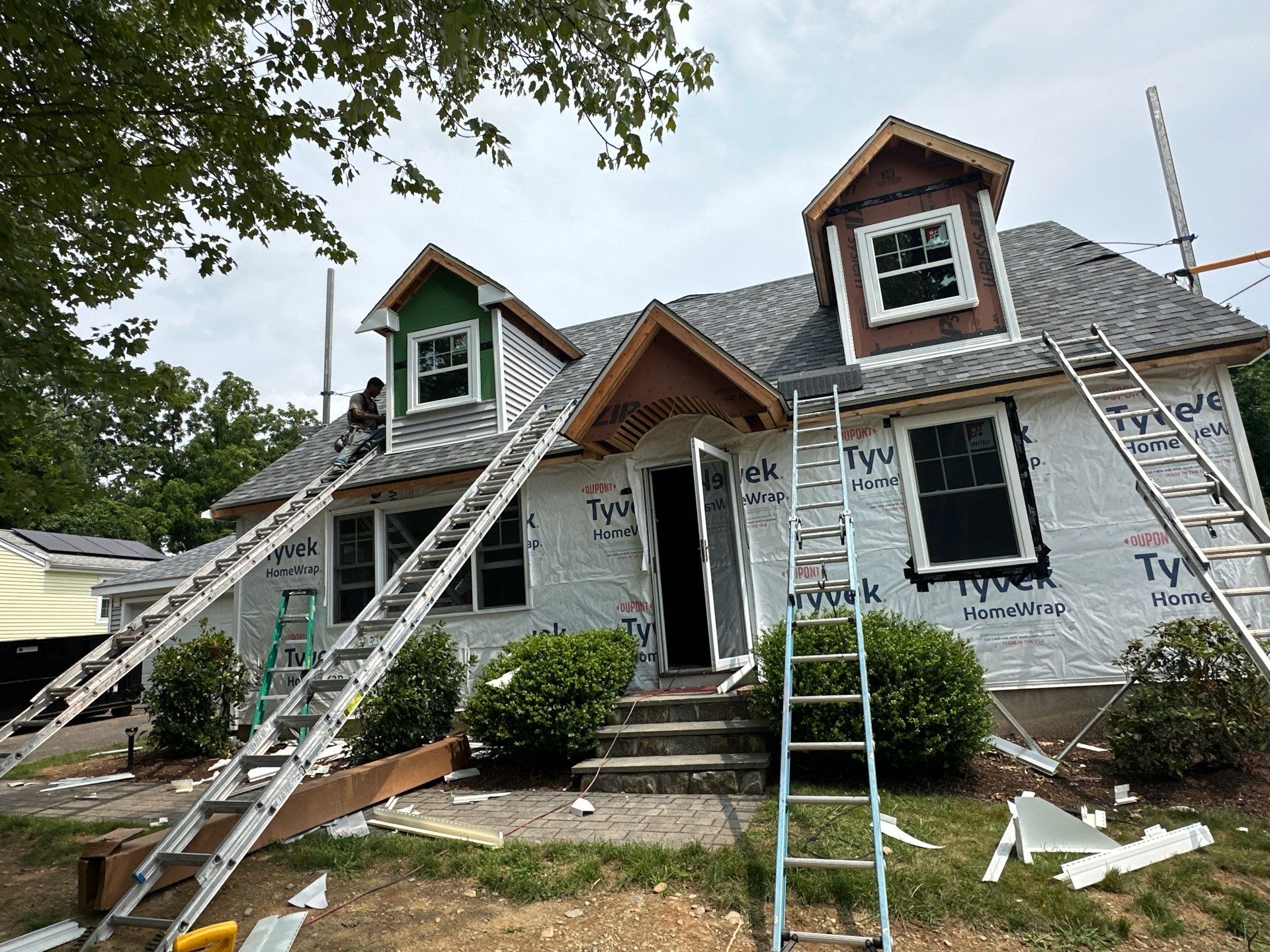 Residential Roofing Installation using Owens Corning TruDefinition Duration AR - Slatestone Gray by A Plus Exterior