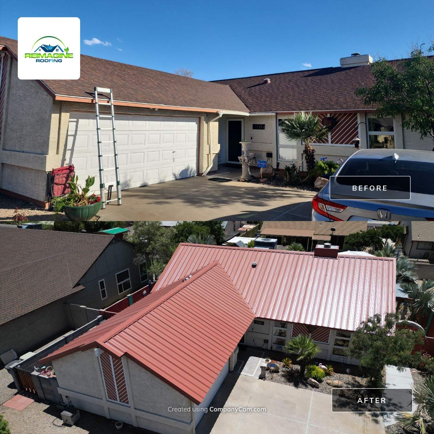 Terra Cotta Exposed Fastener by Reimagine Roofing