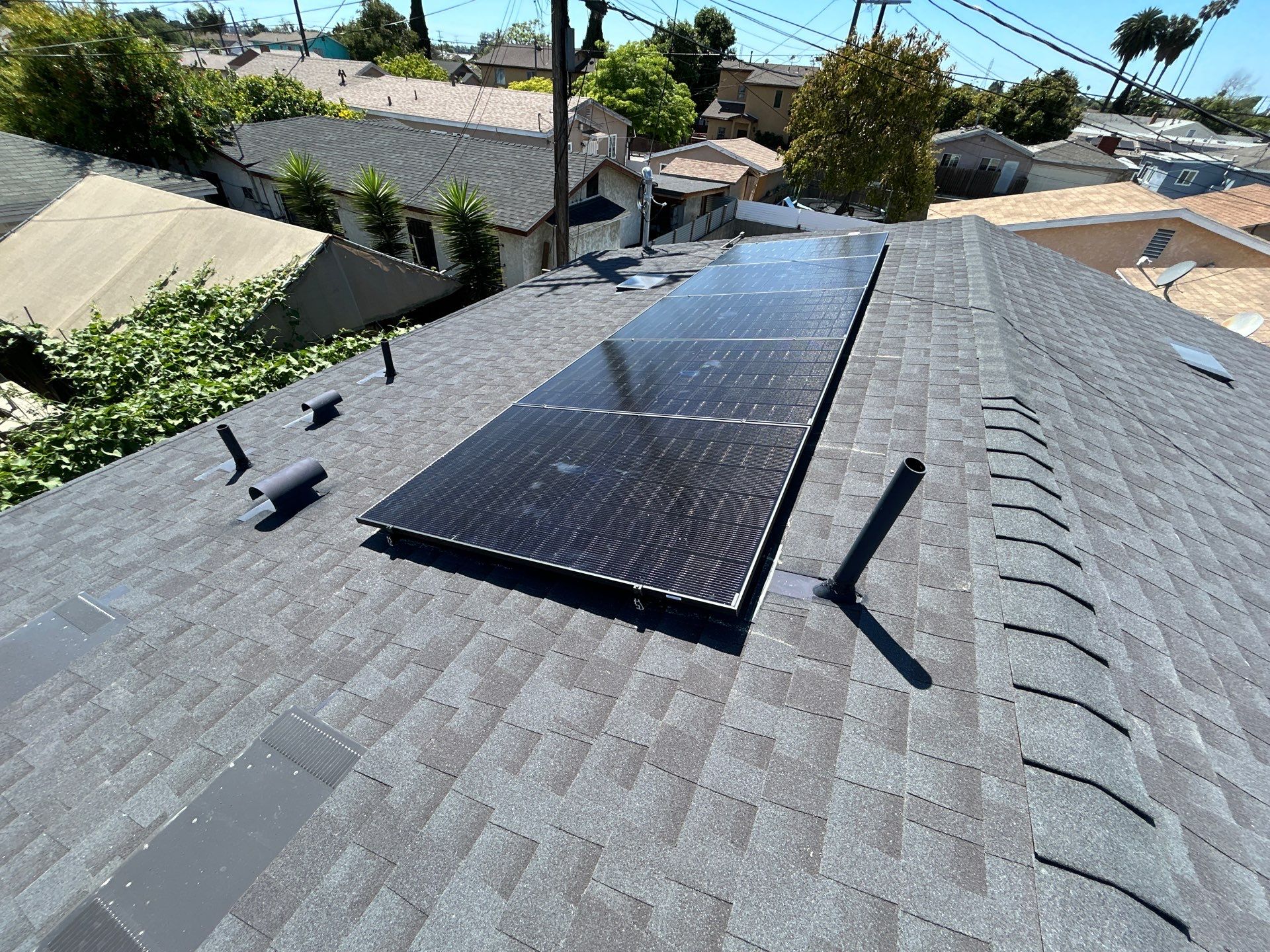 Five Panel Solar Installation in Los Angeles by AWS Solar