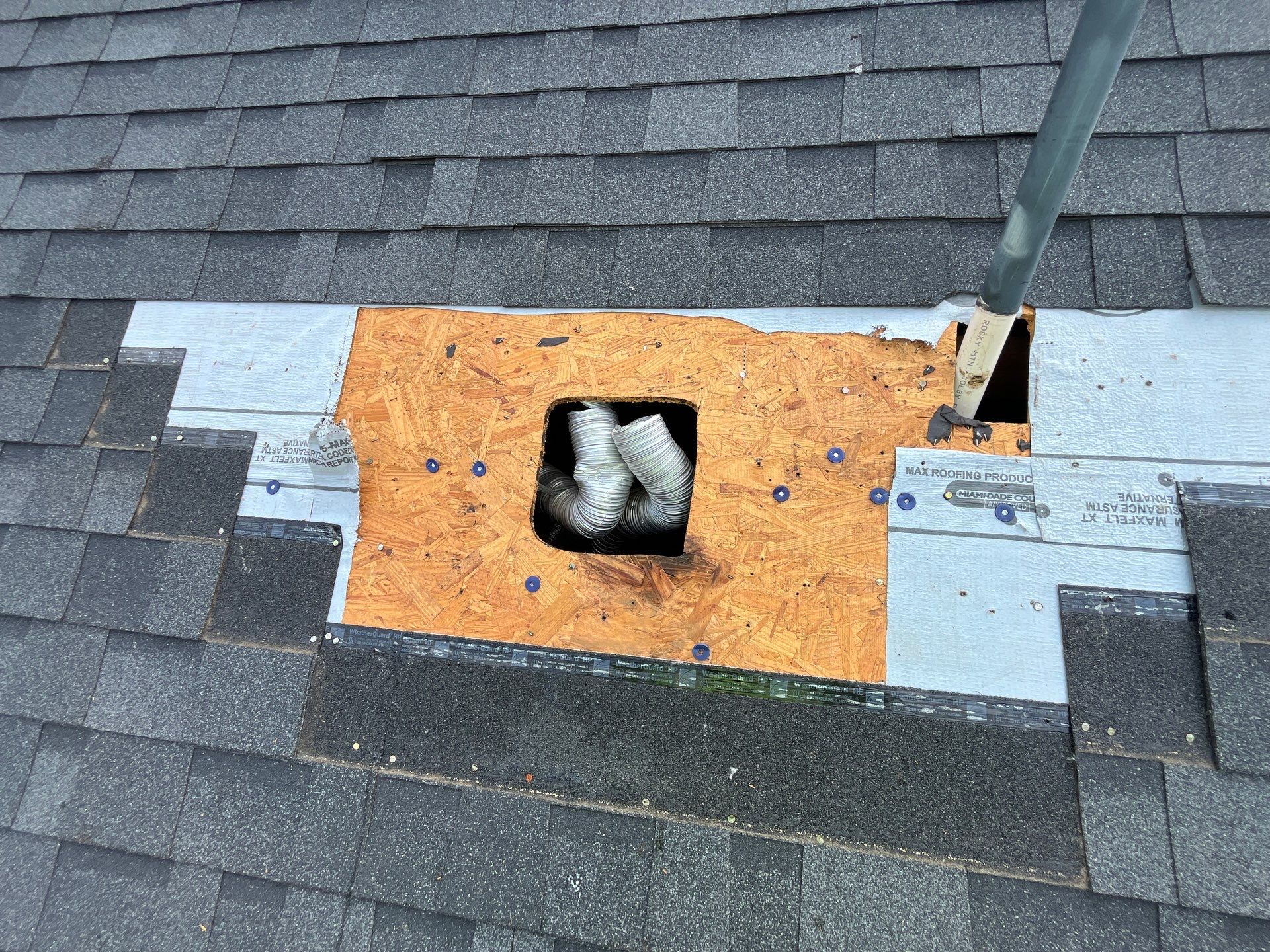 Hail Damage using Owen's Corning Duration (Lifetime) Shingles by Roof Repair Company