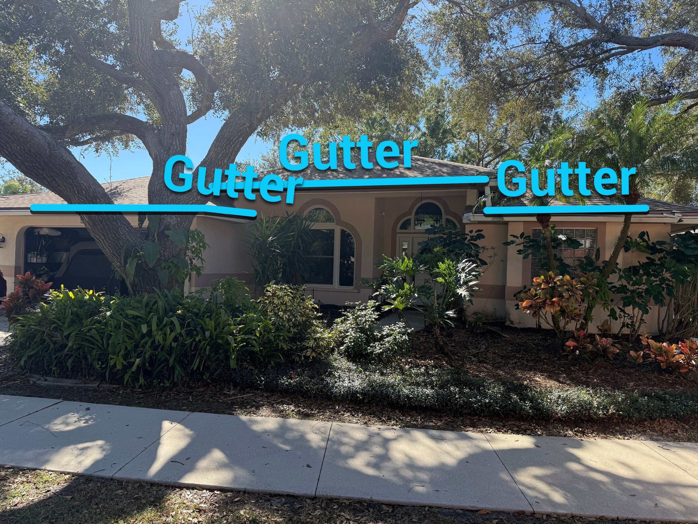 Seamless Aluminum Gutter Installation using 6 Inch Seamless Gutters in Sarasota FL by Gutter Professors