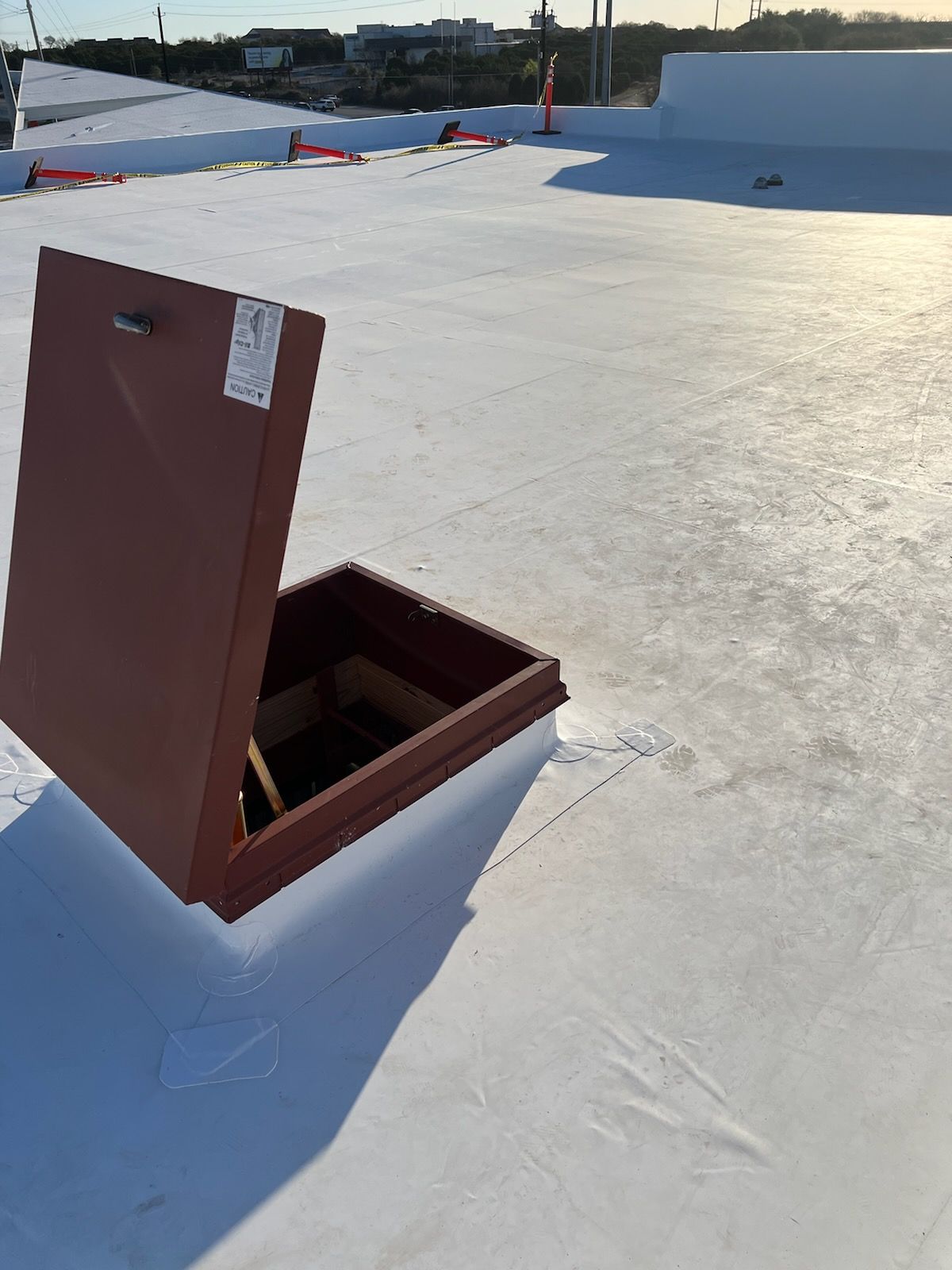 Bank of America Commerial Roof Installation using GAF TPO in Austin, TX by Roof Experts