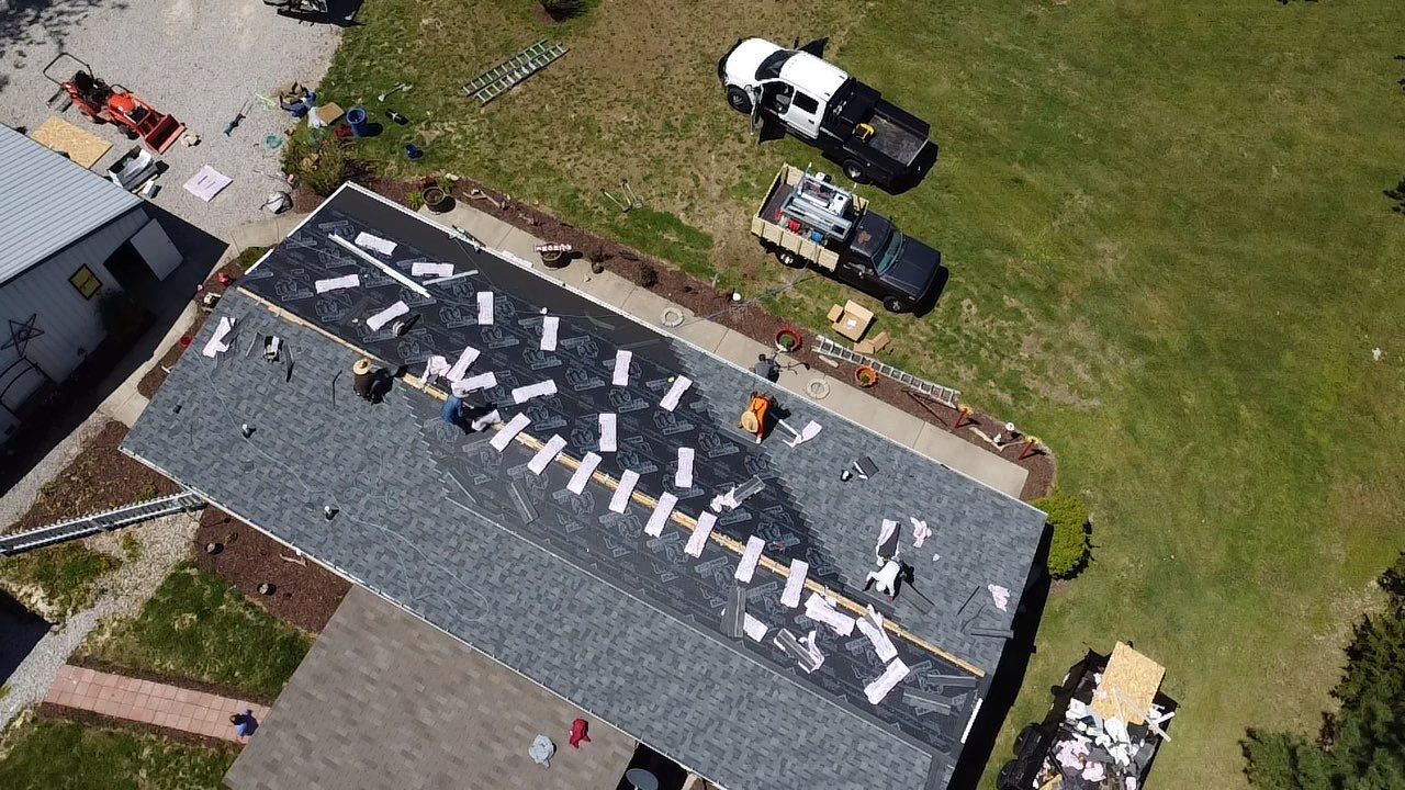 Residential Roofing Installation using Owens Corning Estate Gray Duration by Storm Contracting 