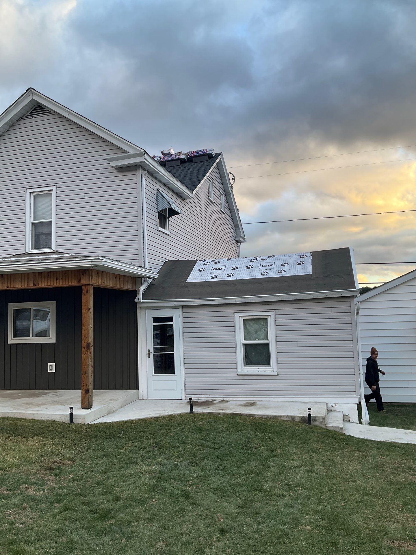 Shingle Roof Installation and New Masonry Chimney in Tower City by Esh Builders