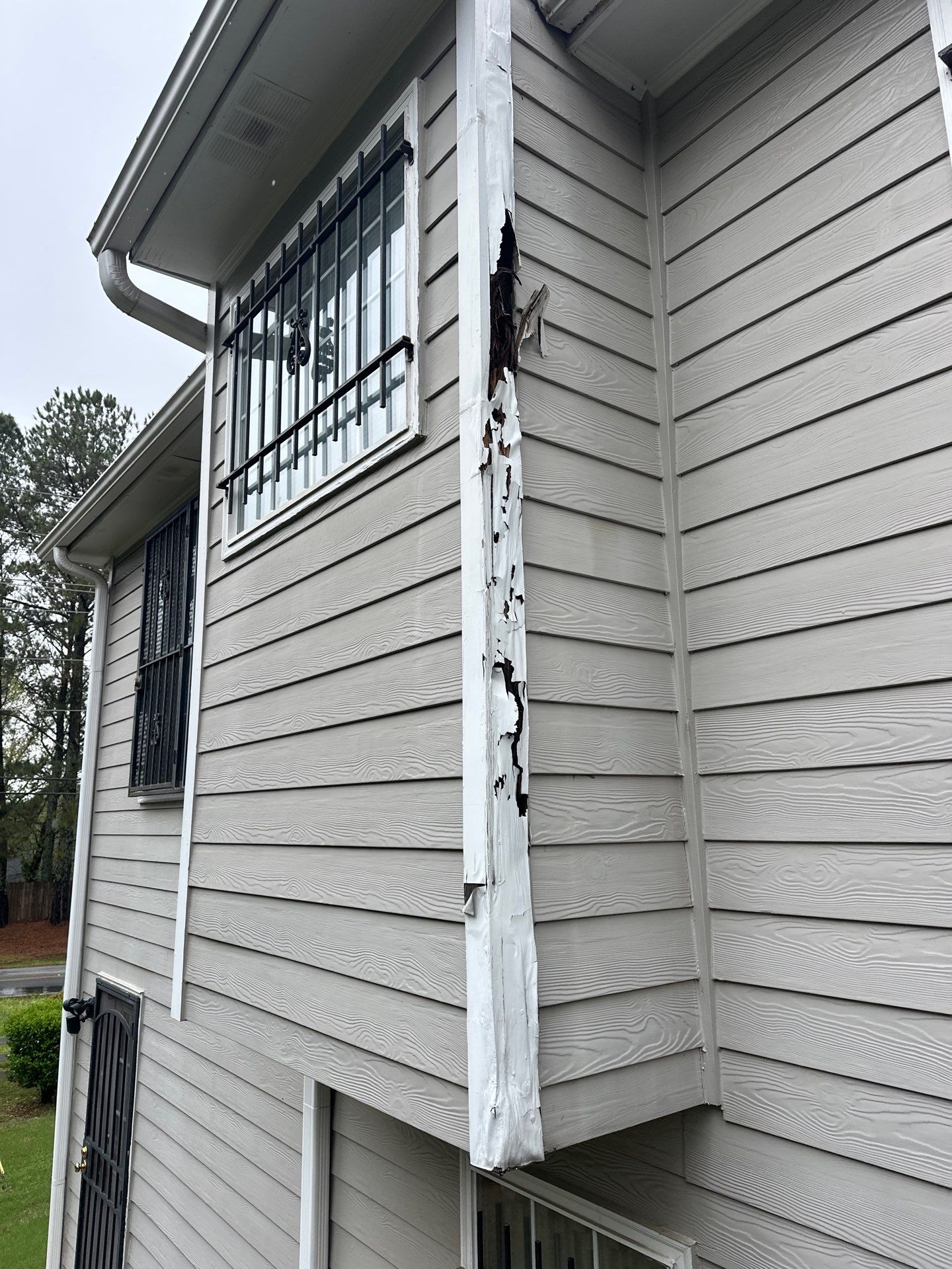 Rotten Wood Replacement with James Hardie Products by Nelson Exteriors 