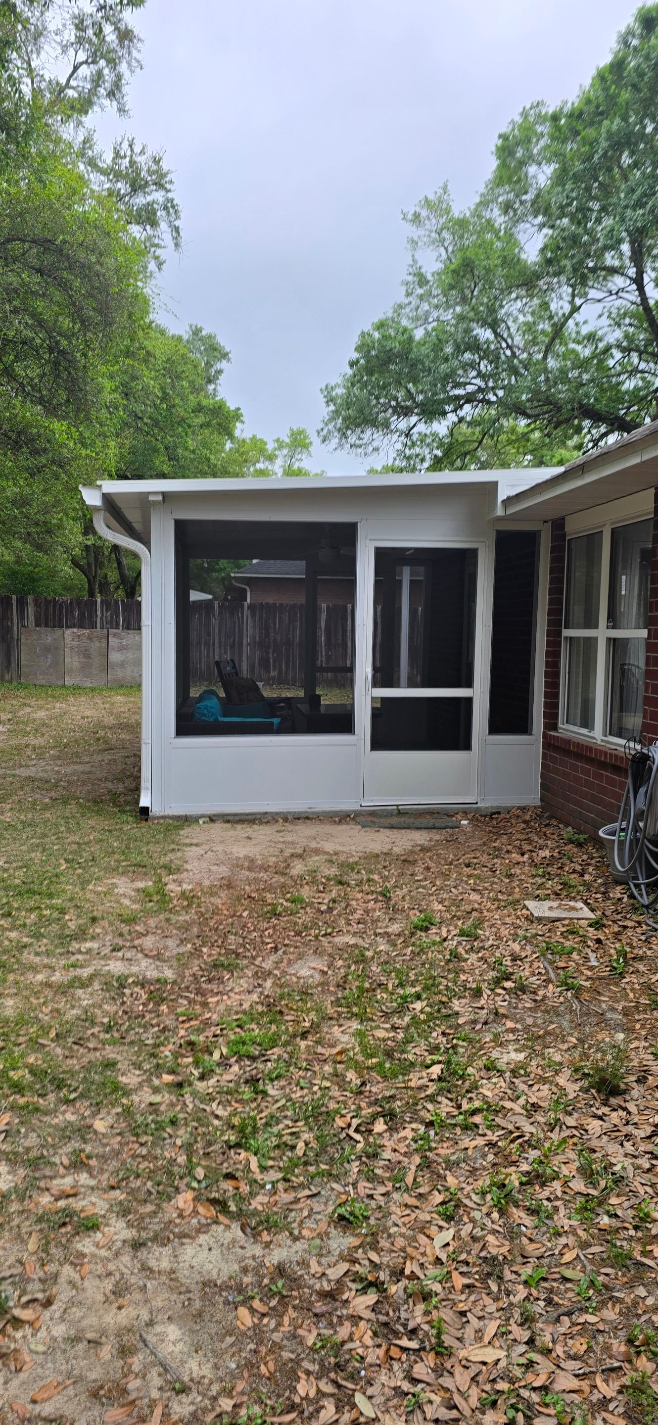 Screen Room w/Adjacent Patio Cover by Titan Sunrooms