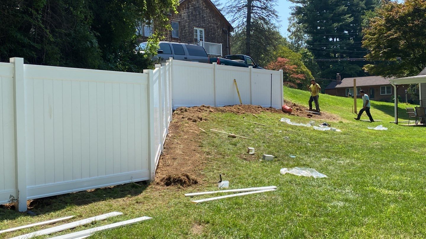 Fence Installation using Vinyl Fence 6ft Privacy by A Plus Exterior
