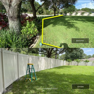 North Port, FL Tan Vinyl Privacy Fence 