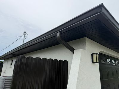 Black Seamless Gutters for a Modern Look in Cape Coral FL