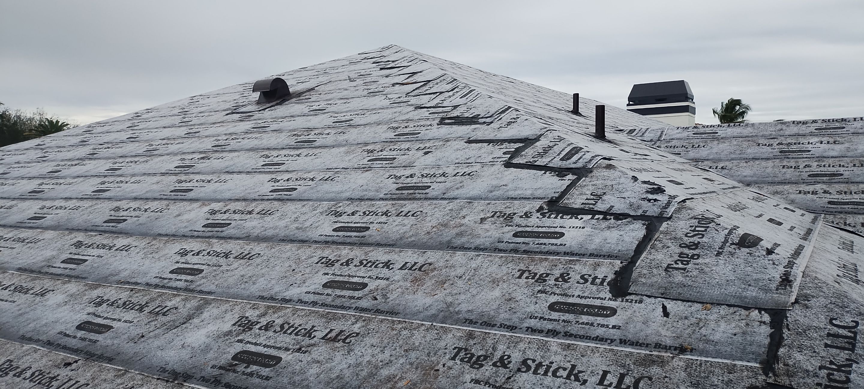 Residential Roofing Installation using 1" Nail strip metal roof by BLUES BROTHERS ROOFING