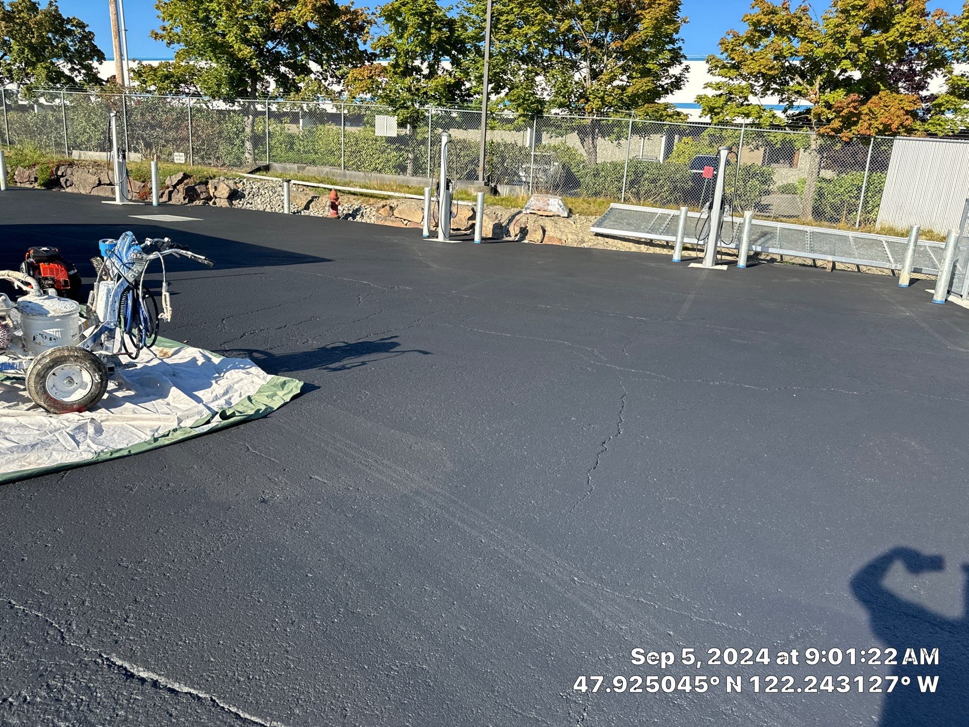 USPS Asphalt Patch Repair, Indoor Parking Lot Sandblast, Outdoor Parking Lot Sealcoating & Indoor/Outdoor Parking Lot Striping  by Jireh Asphalt & Concrete Inc 
