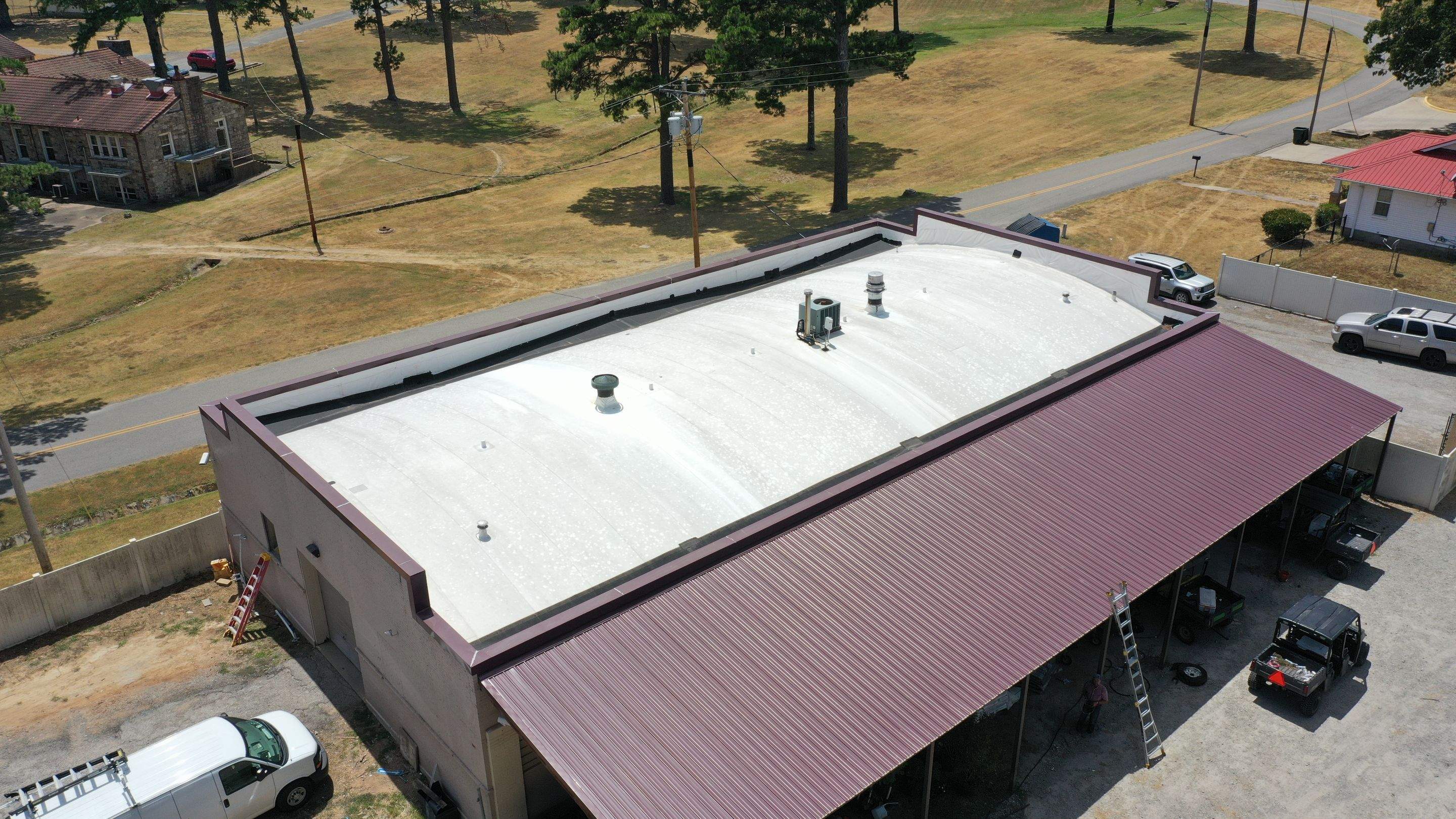 Choctaw Nation Healthcare Center - White Building by Hostetler Roofing