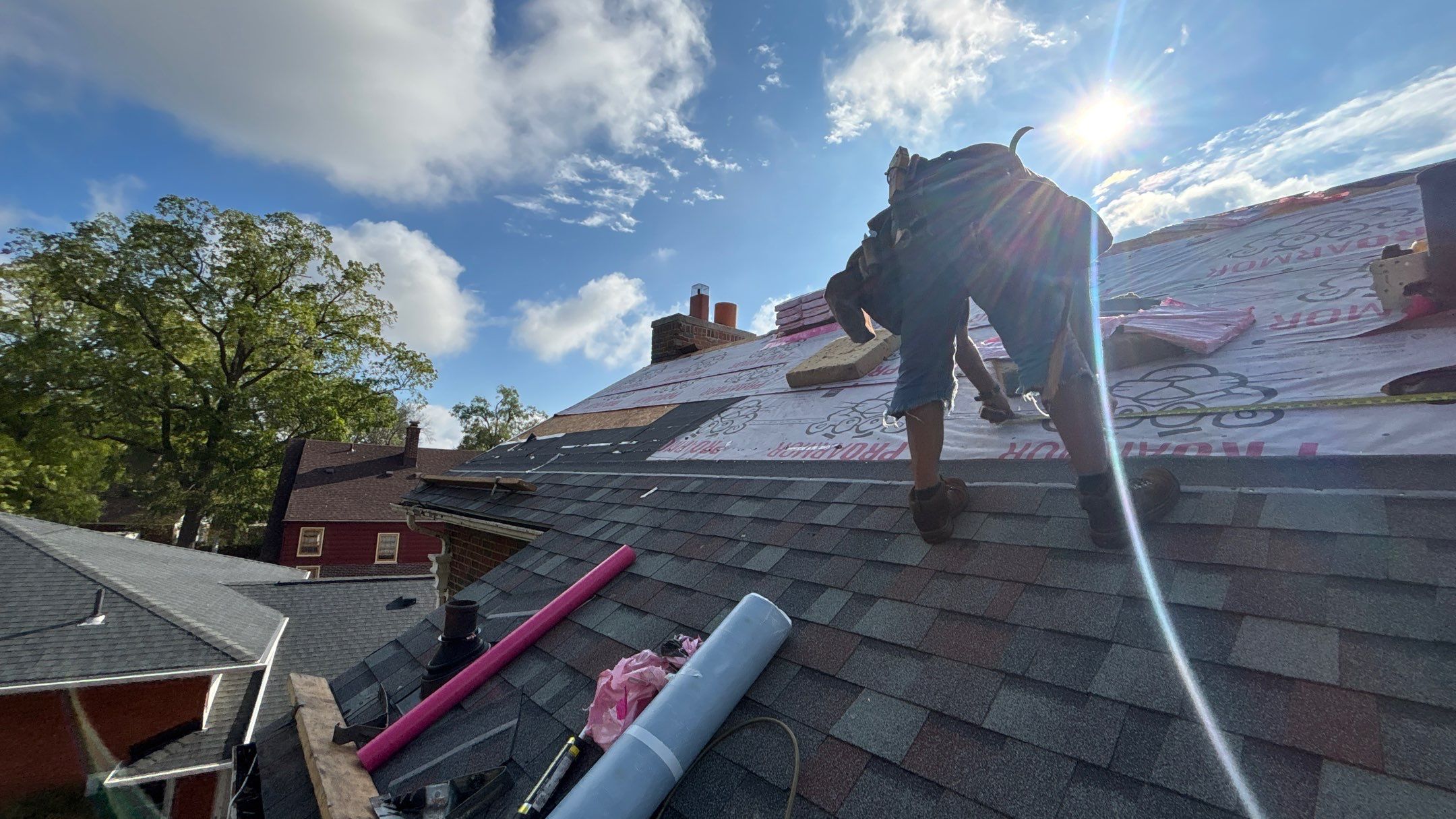 Roof Replacement using Owens Corning Colonial Slate by 180 Contractors