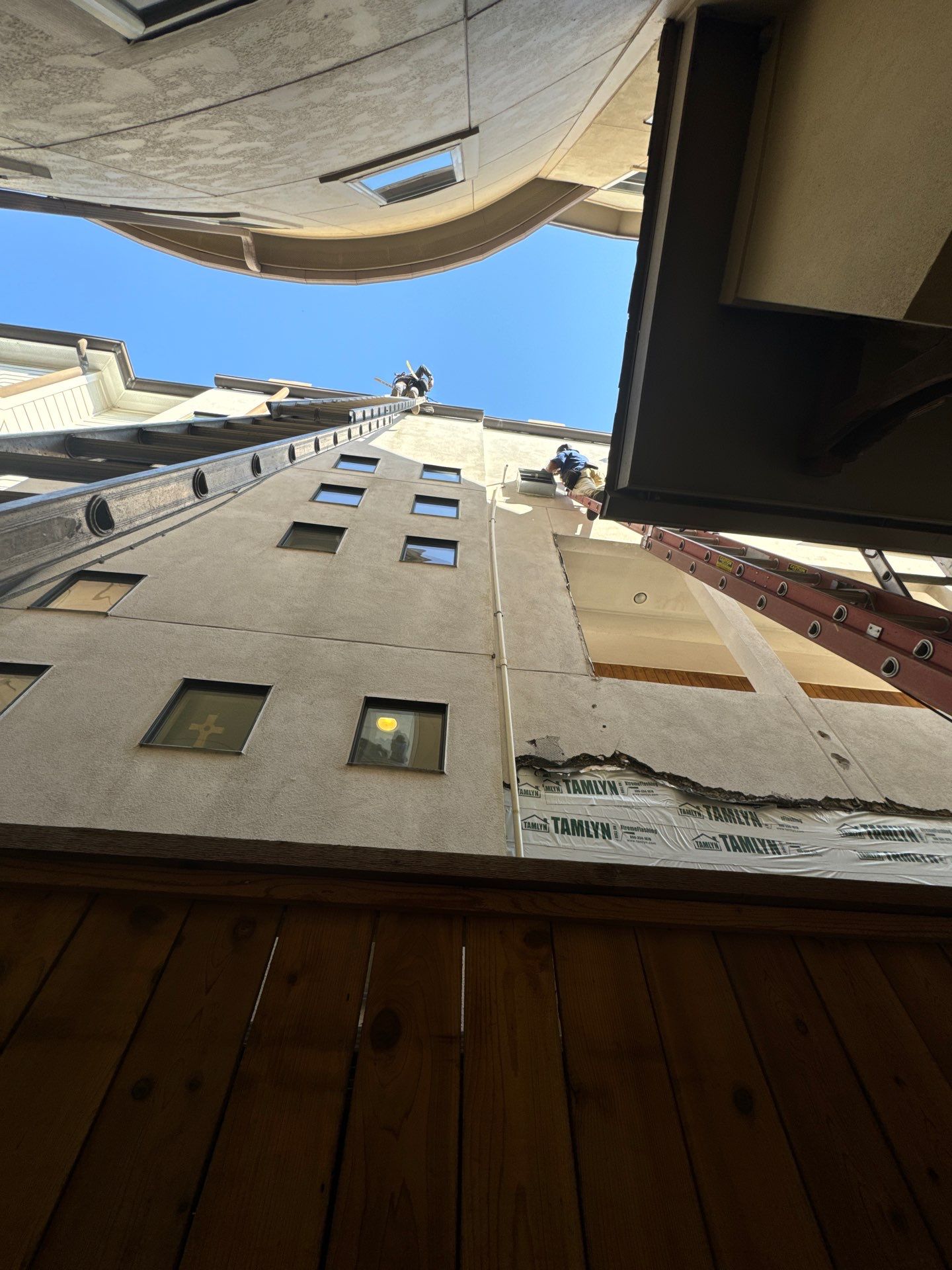 Scupper Repair Wall Leak by Associates Roofing Unlimited 