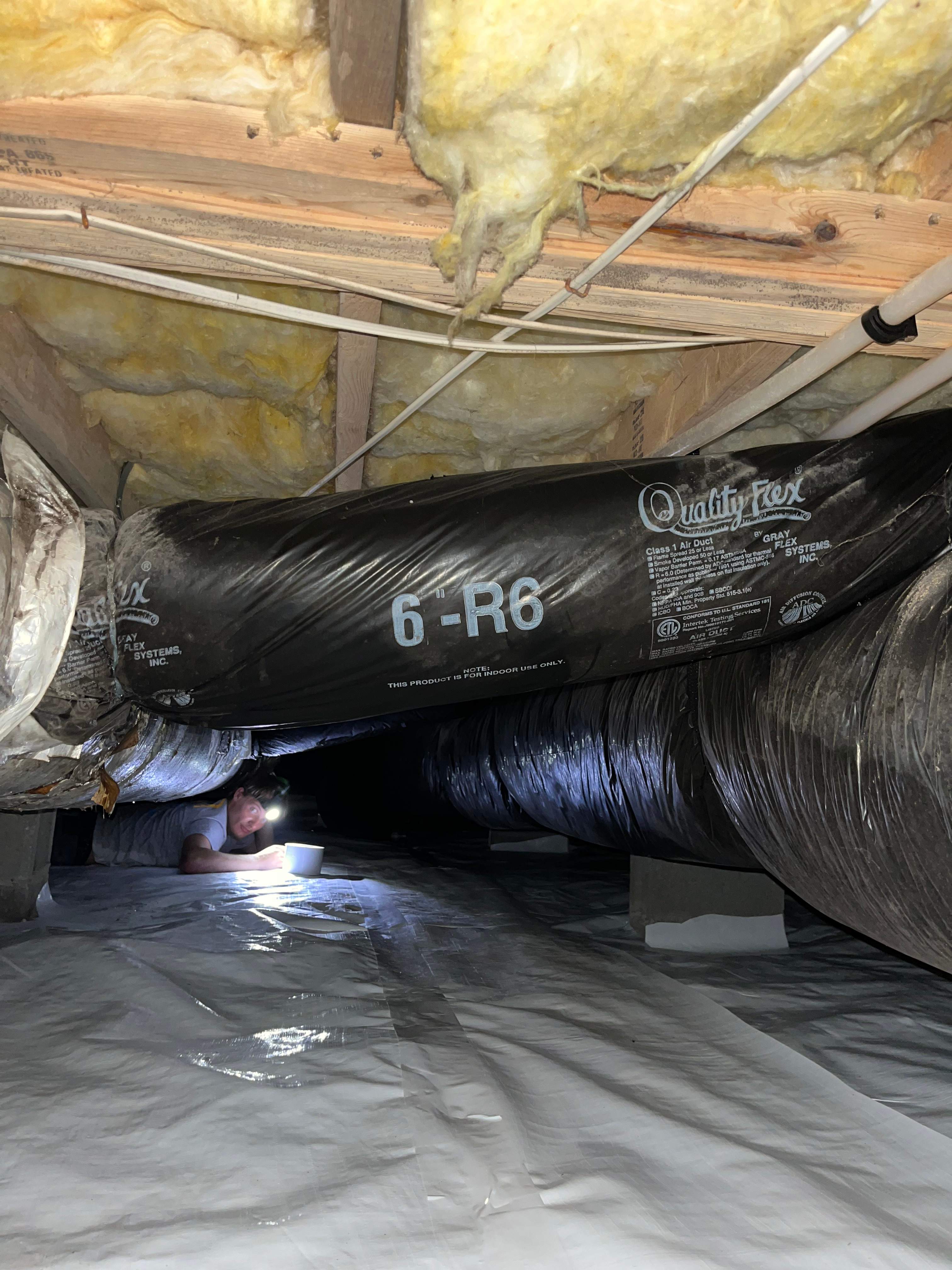 Dehumidifier and Moisture Barrier Install using 14Mil Moisture Barrier by Impact Crawlspace